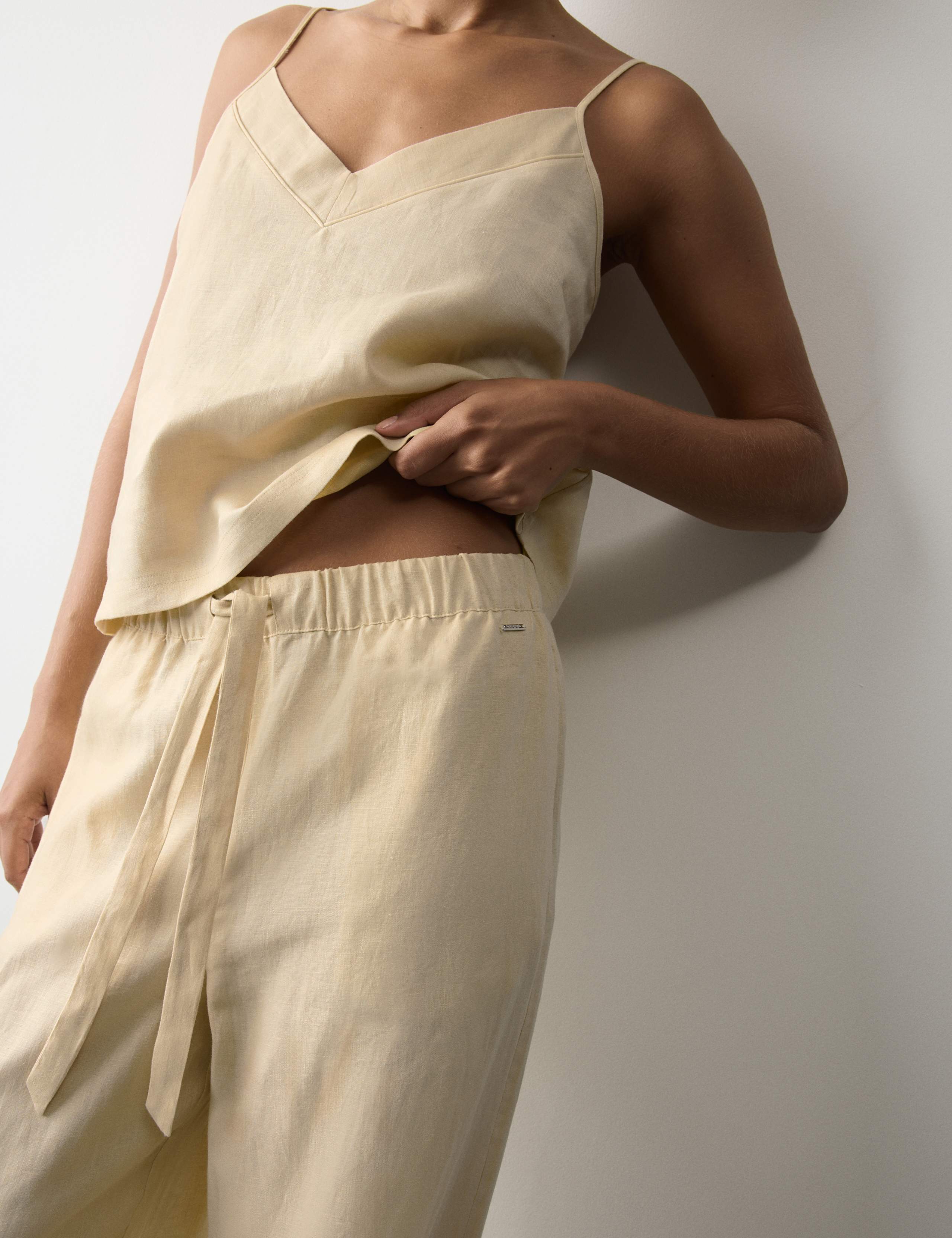 Pure Linen Cami Pyjama Set 3 of 5