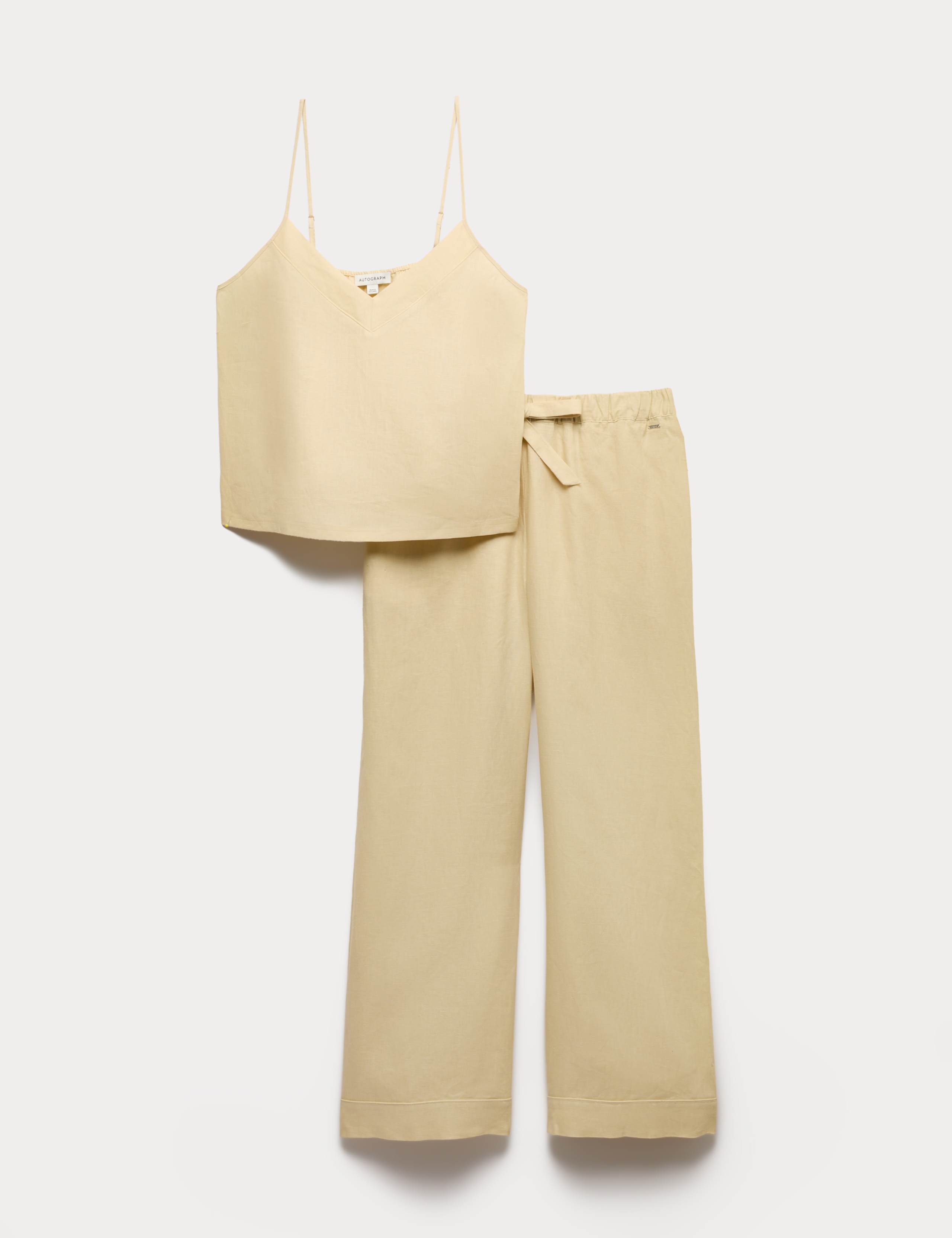 Pure Linen Cami Pyjama Set 2 of 5