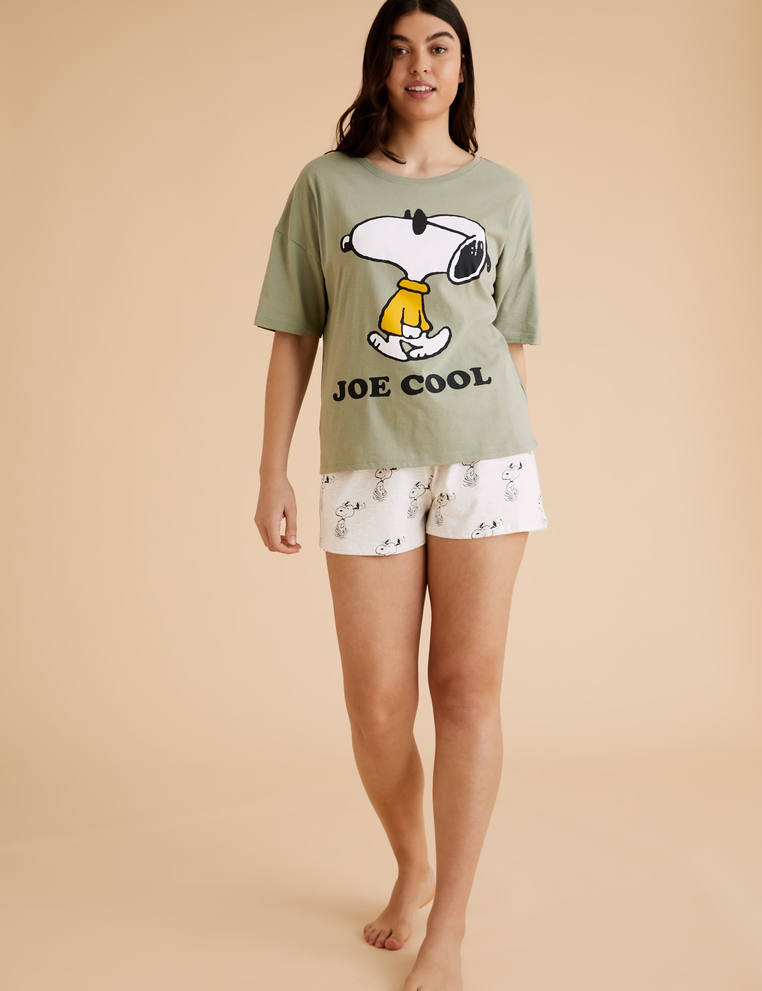 Snoopy™ Print Cotton Short Pyjama Set 1 of 6