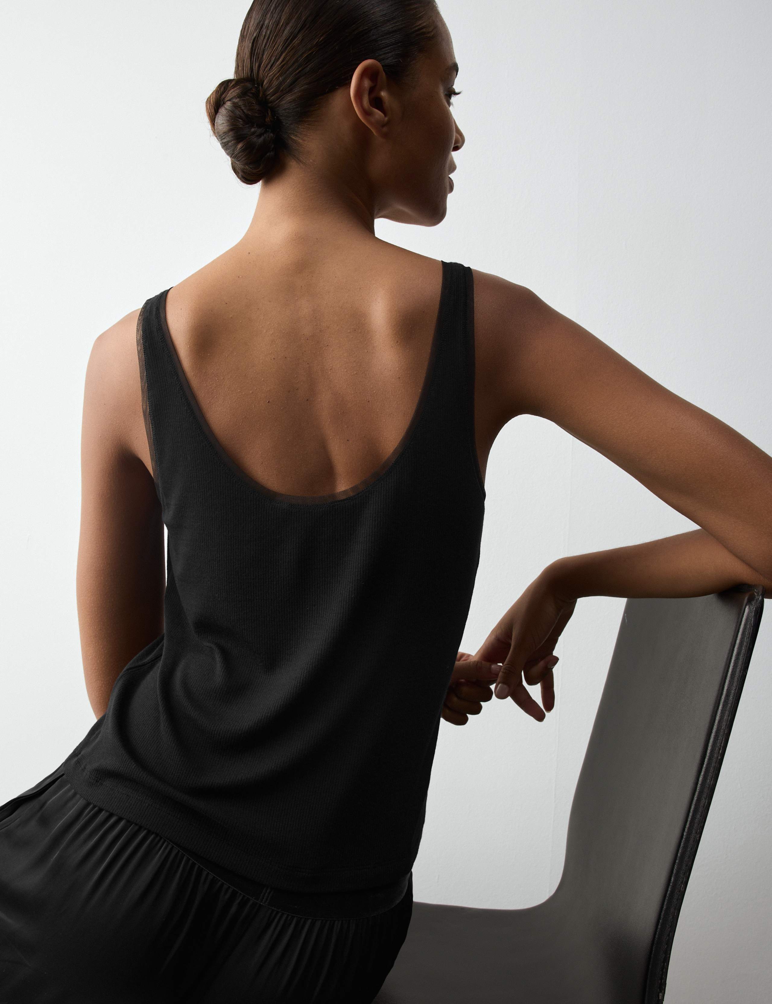 Modal Rich Ribbed Cami Pyjama Top 5 of 5