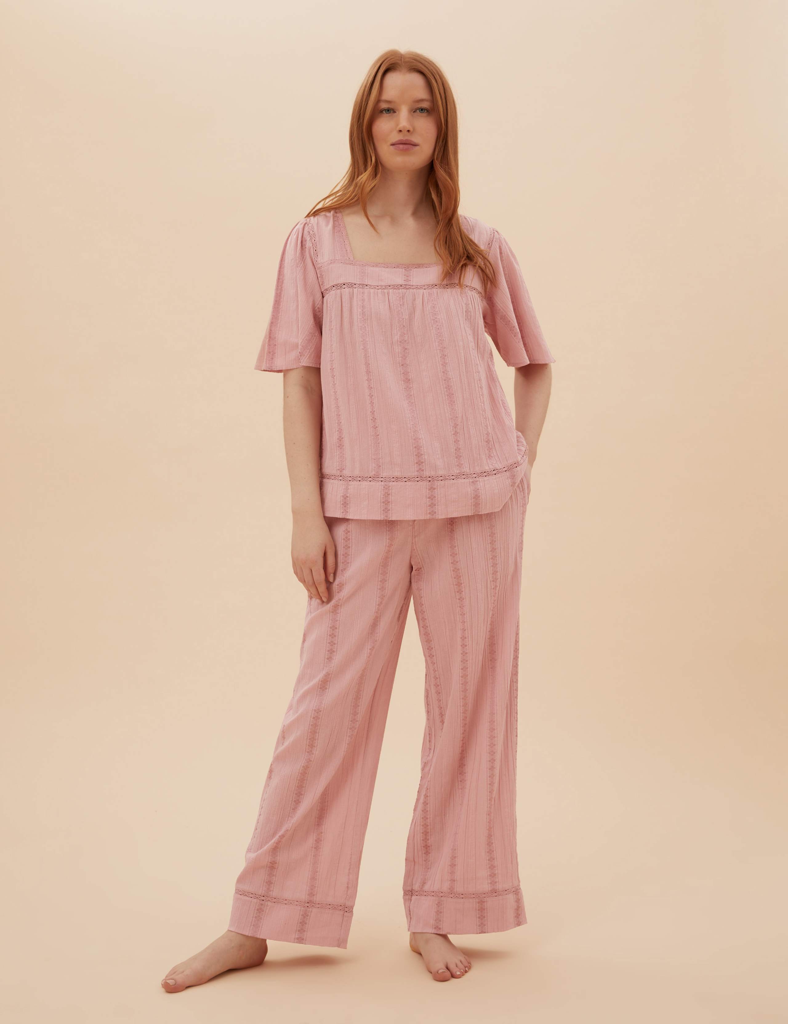 Cotton Lace Insert Pyjama Set 1 of 6
