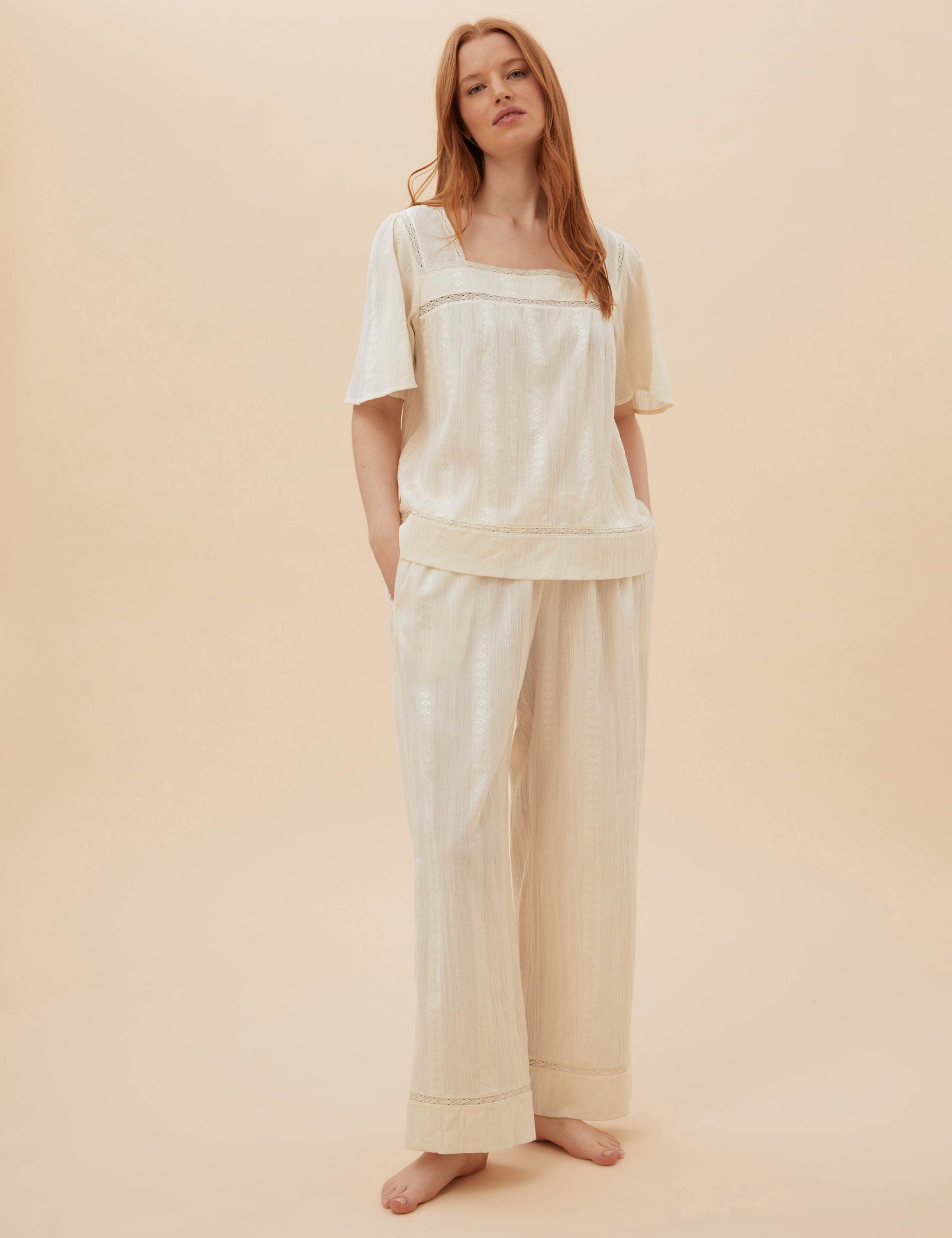 Cotton Lace Pyjama Set 1 of 7