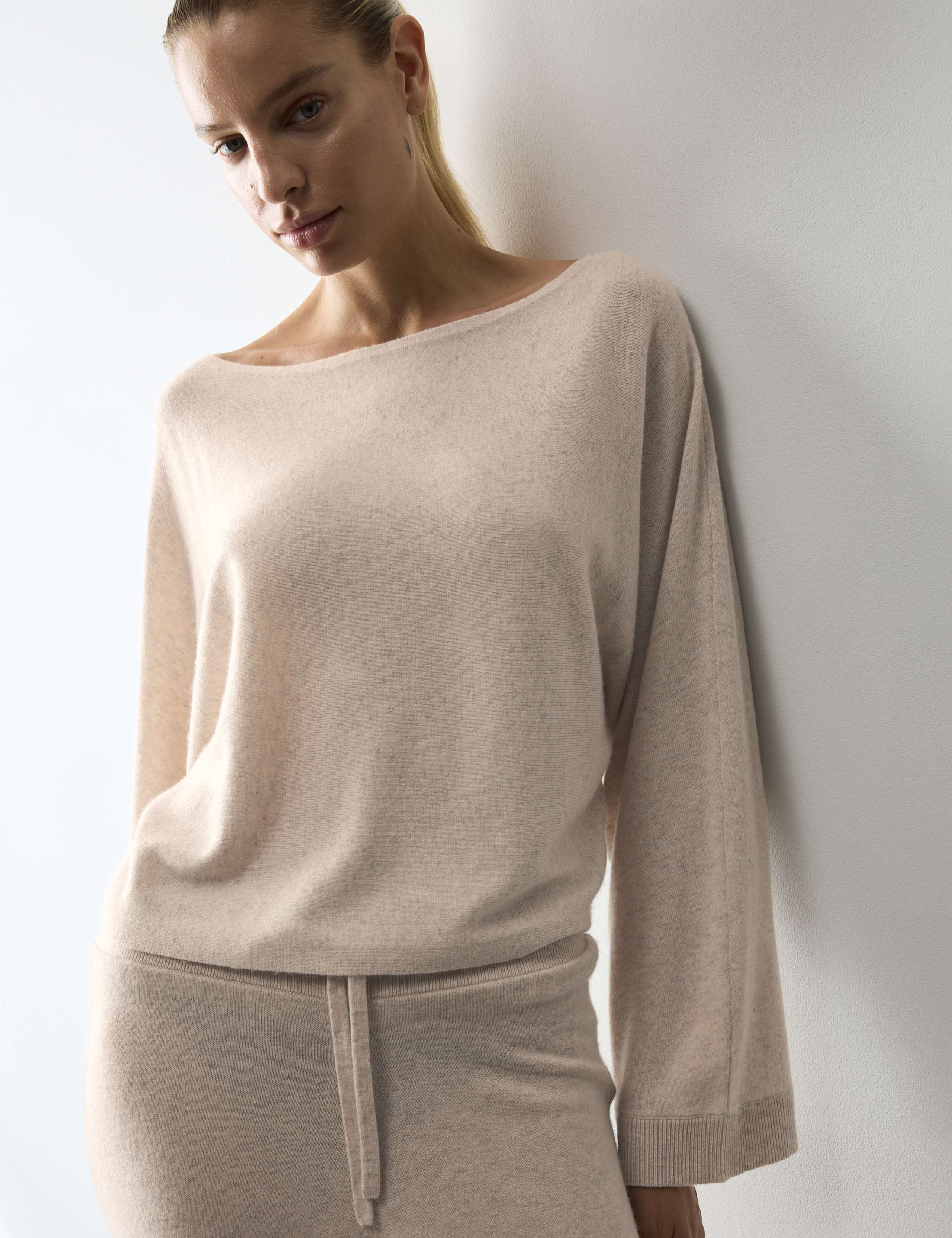 Merino Wool Blend Pyjama Top with Cashmere 3 of 5
