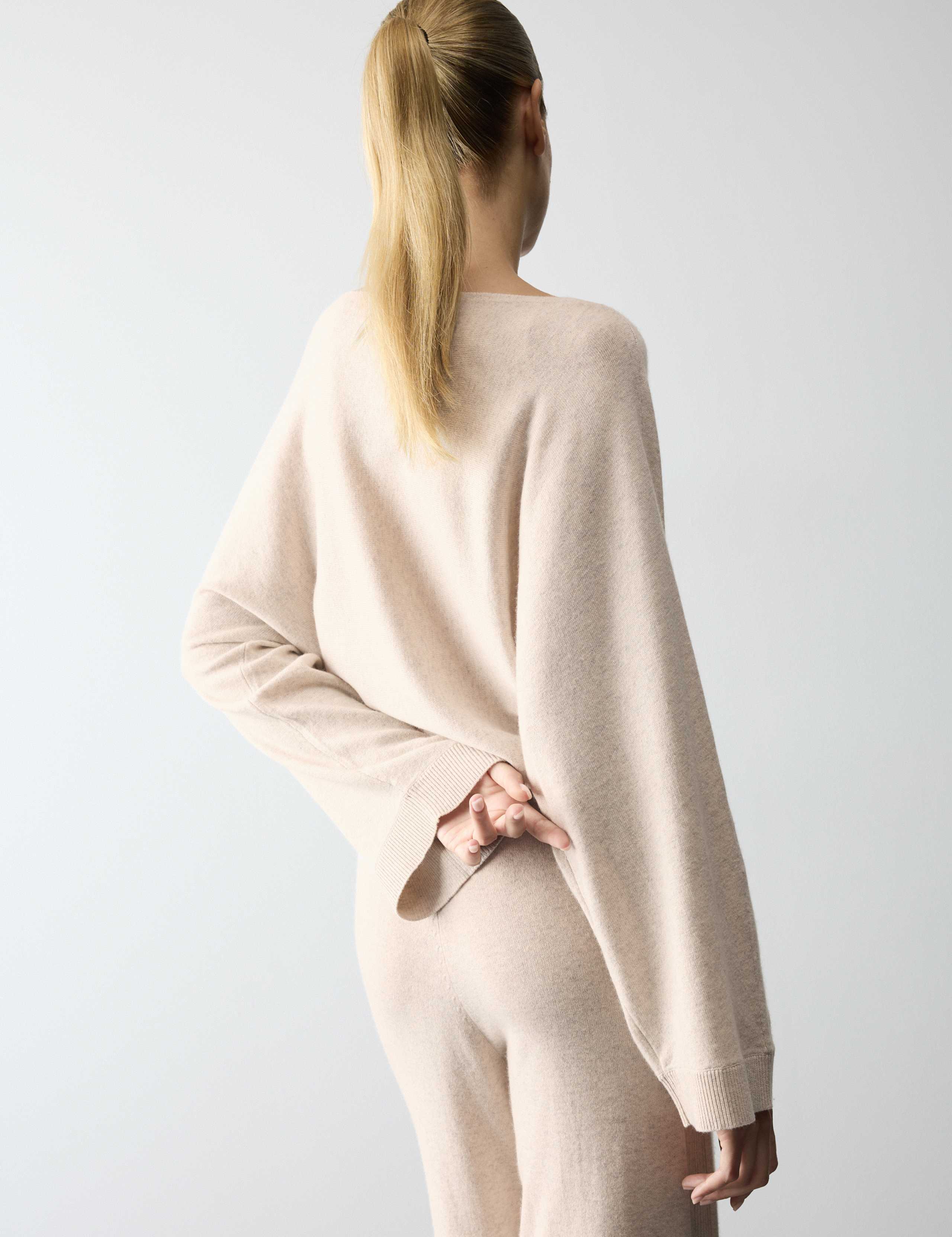 Merino Wool Blend Pyjama Top with Cashmere 4 of 5