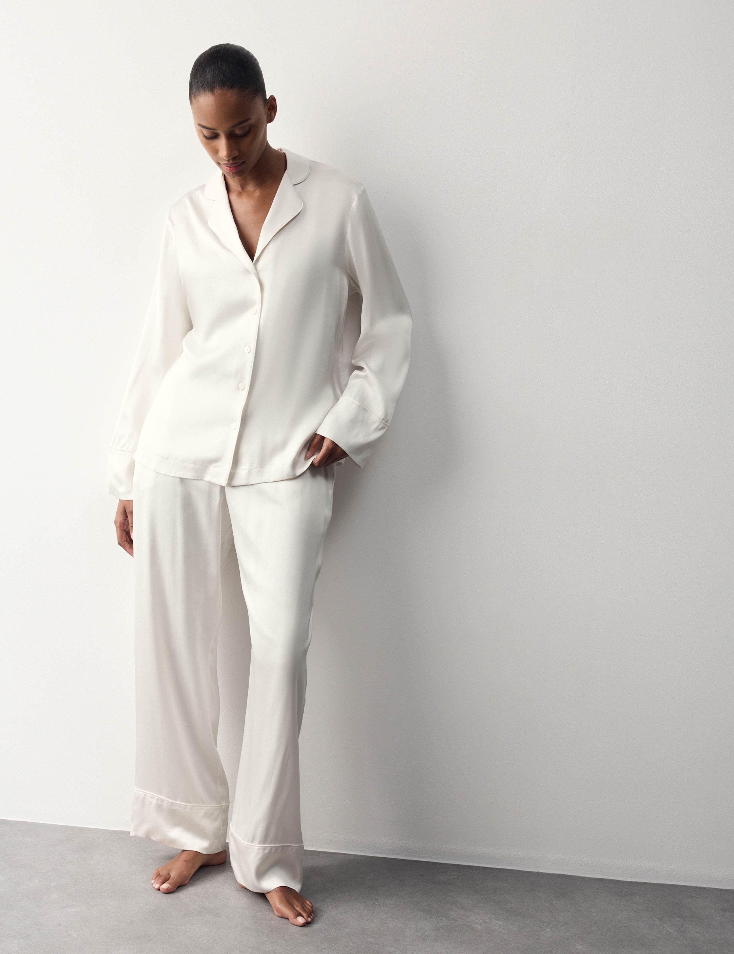 Premium Satin Revere Pyjama Top 3 of 5
