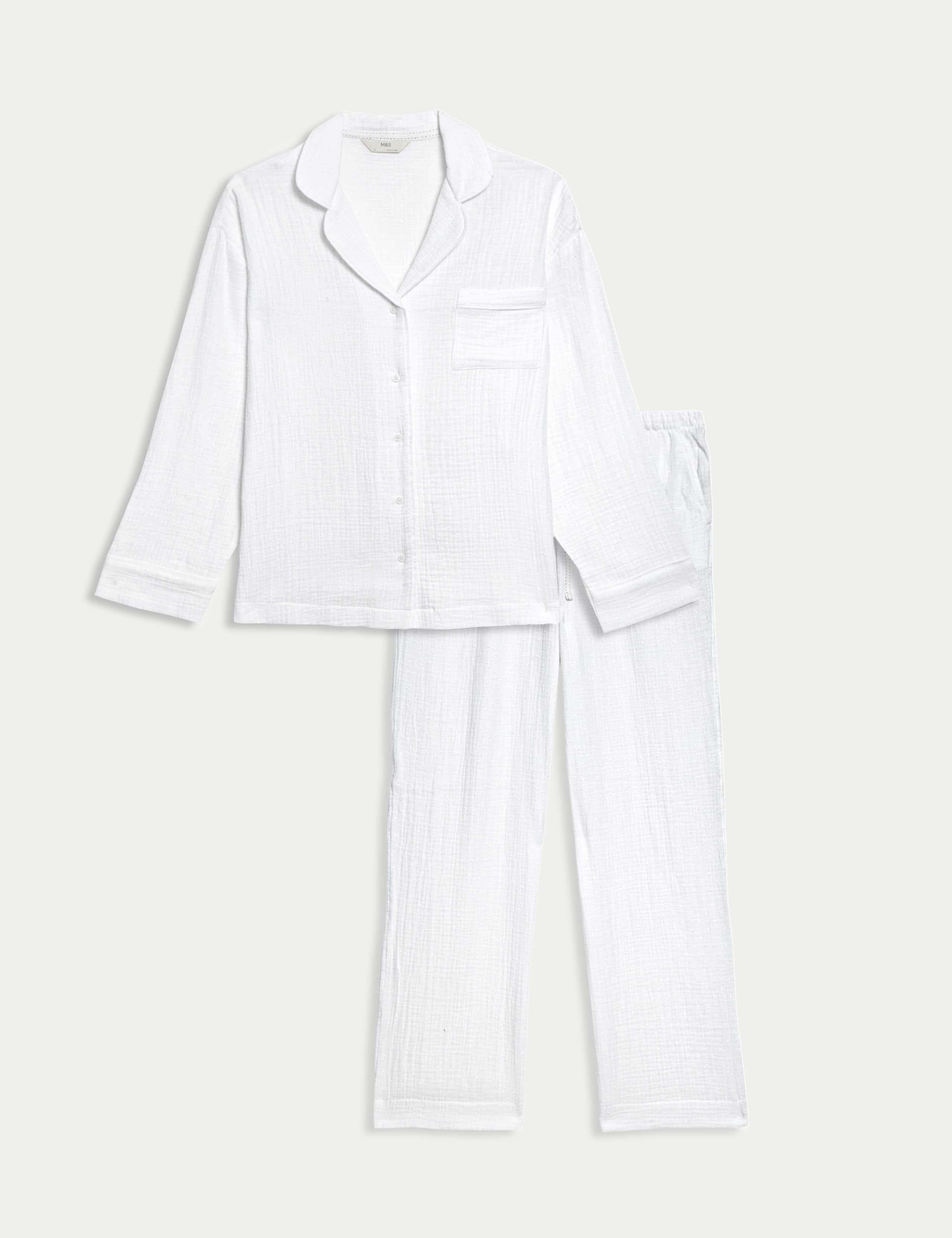 Pure Cotton Revere Pyjama Set 2 of 6