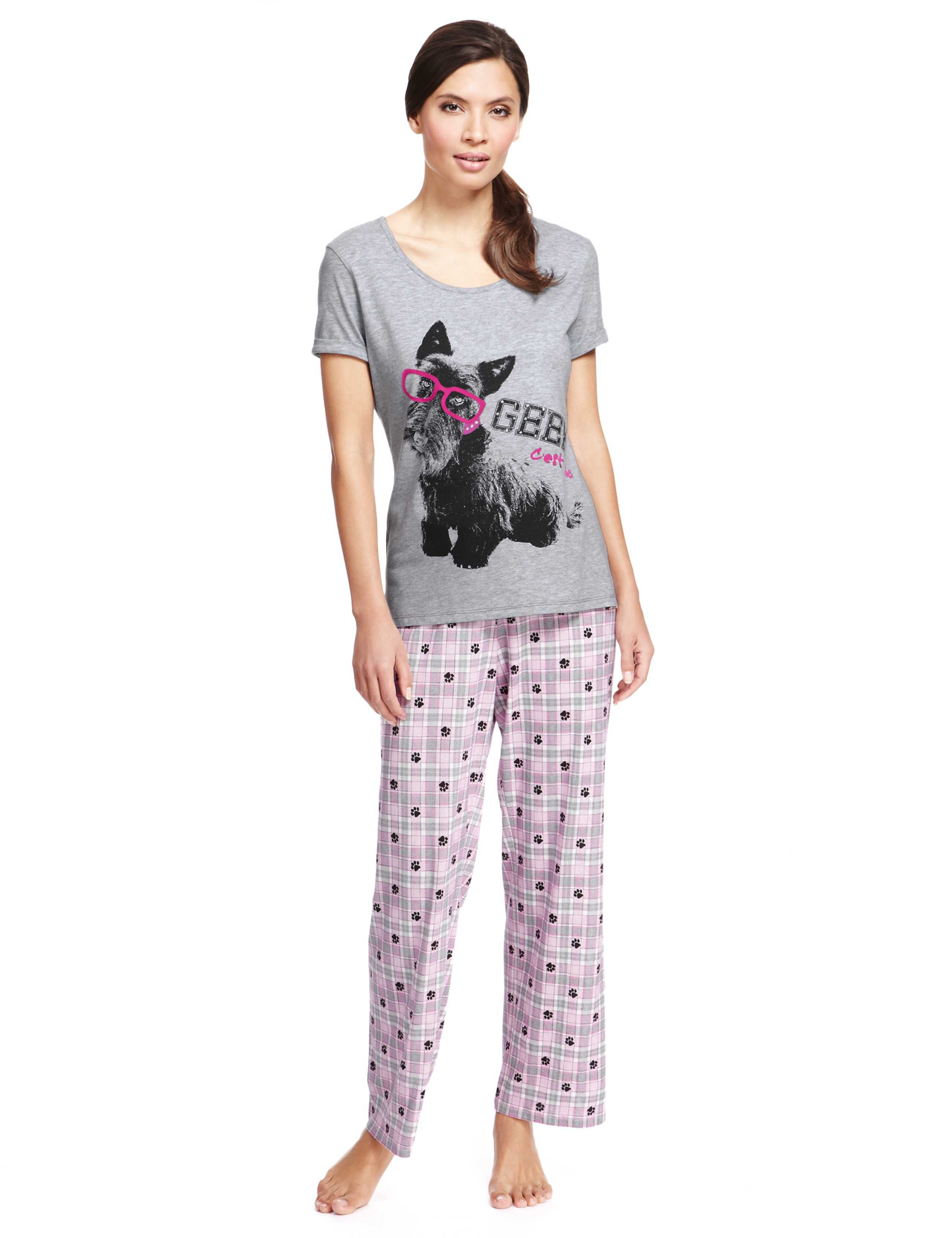 Geek Dog Checked Pyjamas | M&S Collection | M&S
