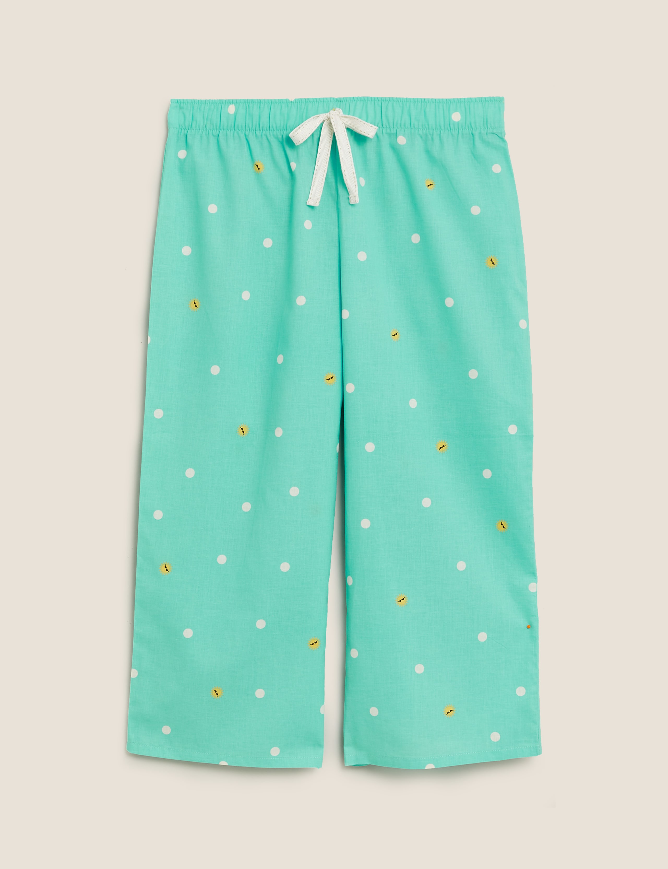 Pure Cotton Spot Cropped Pyjama Pant 2 of 6