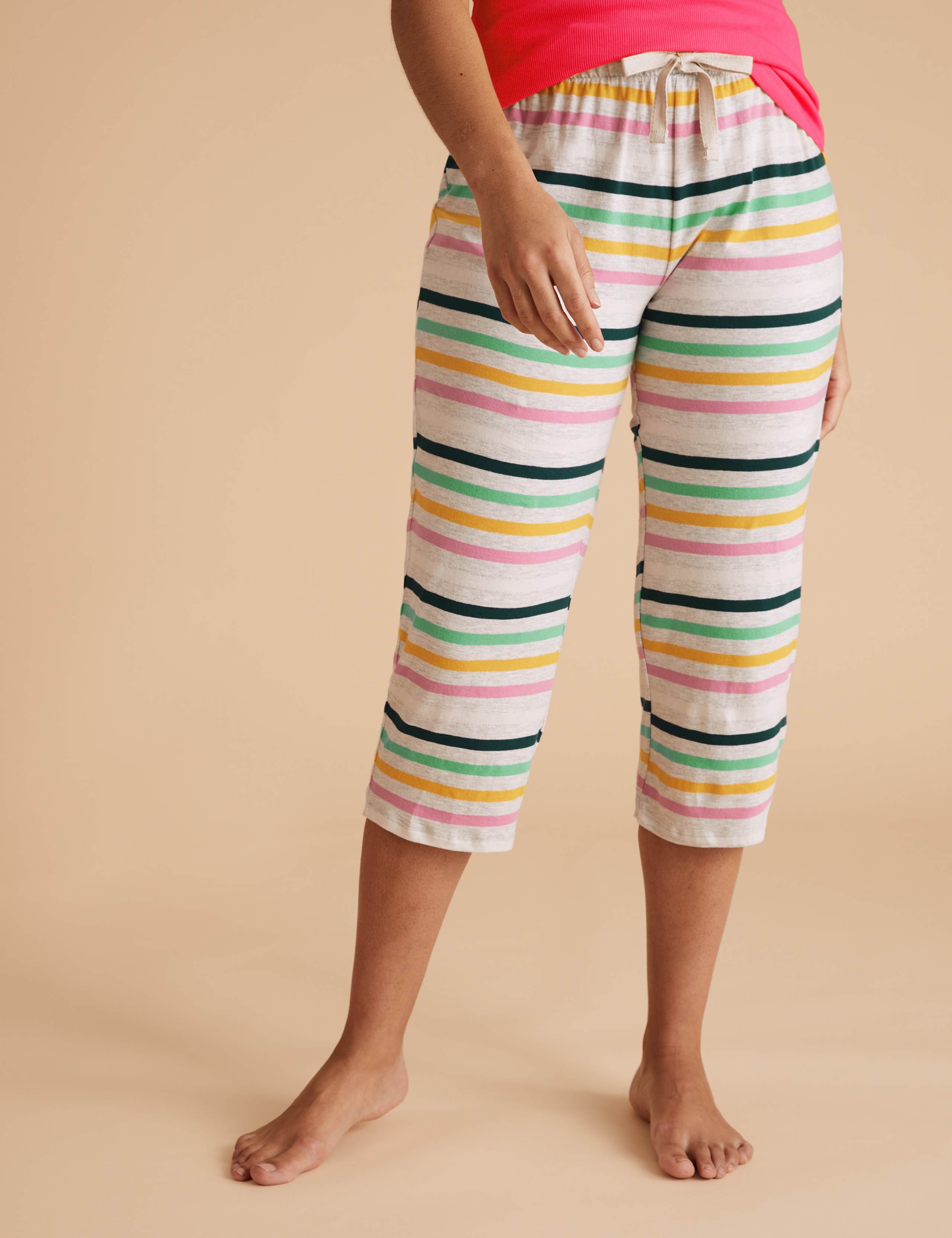 Cotton Striped Cropped Pyjama Pant 3 of 6