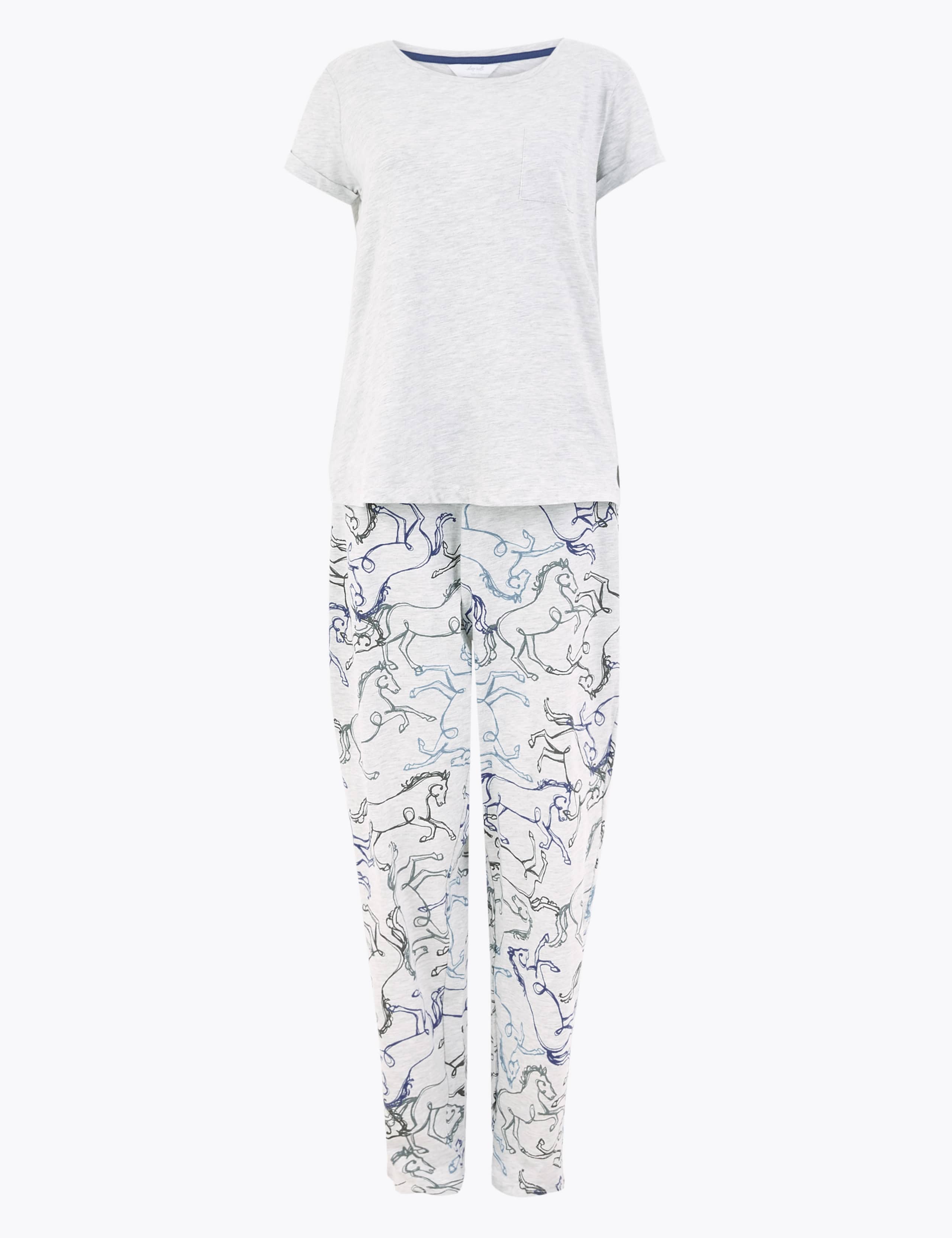 Horse Print Short Sleeve Pyjama Set 2 of 5