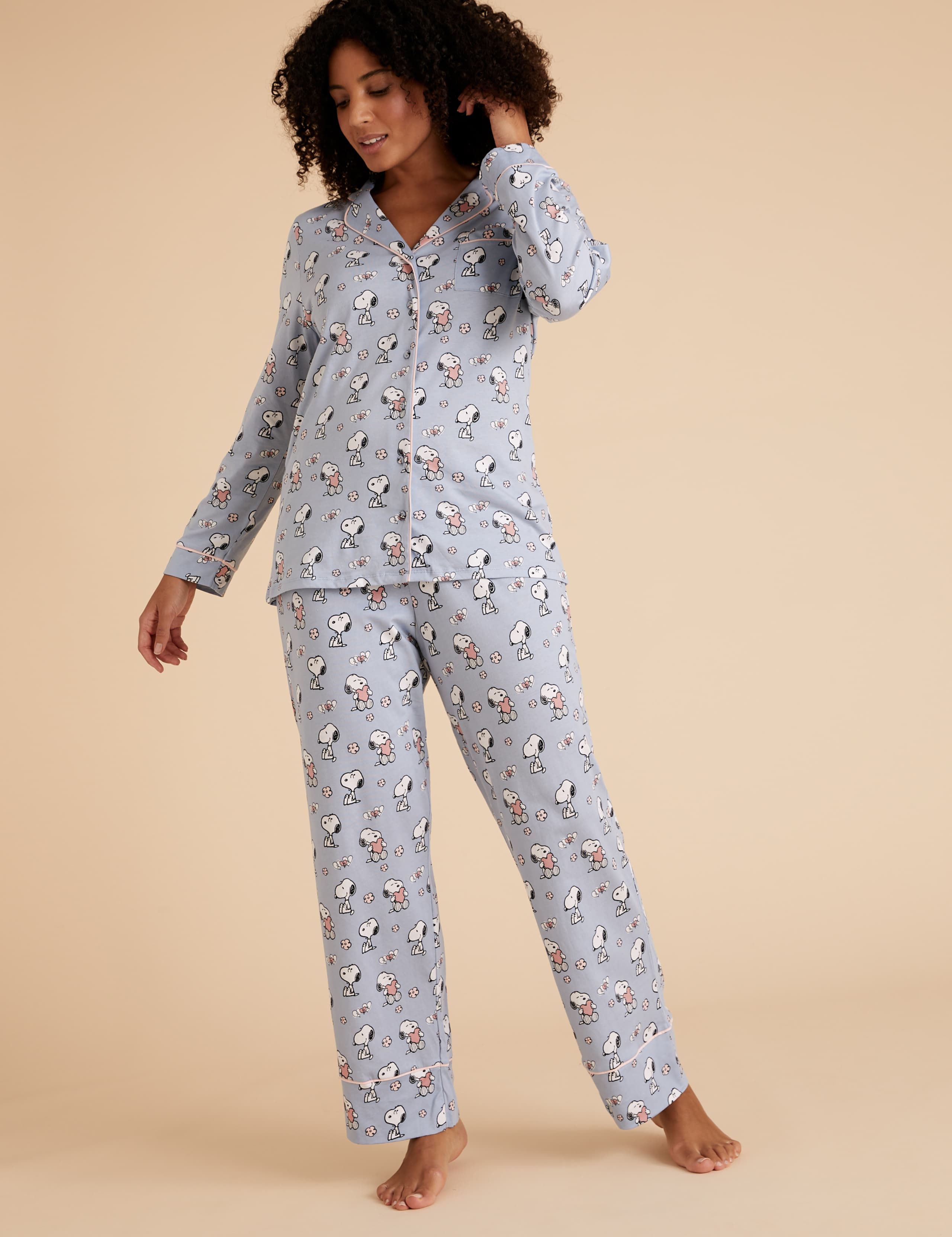 Pure Cotton Snoopy™ Print Pyjama Set 5 of 6