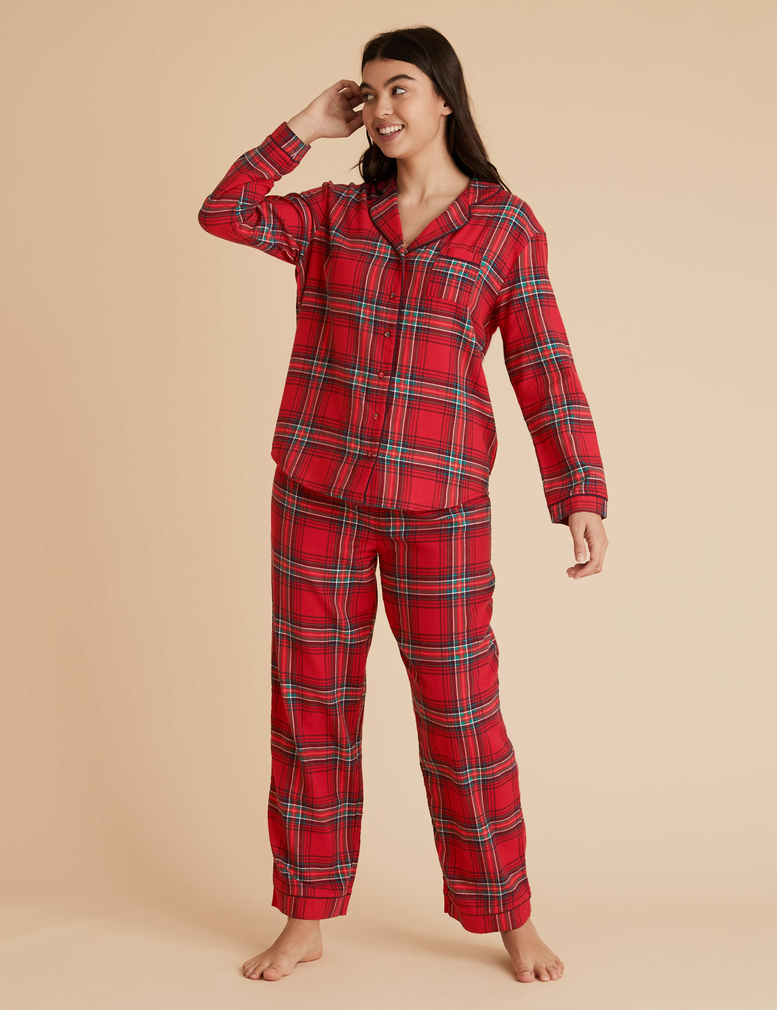 Women's Family Christmas Checked Pyjama Set 1 of 5