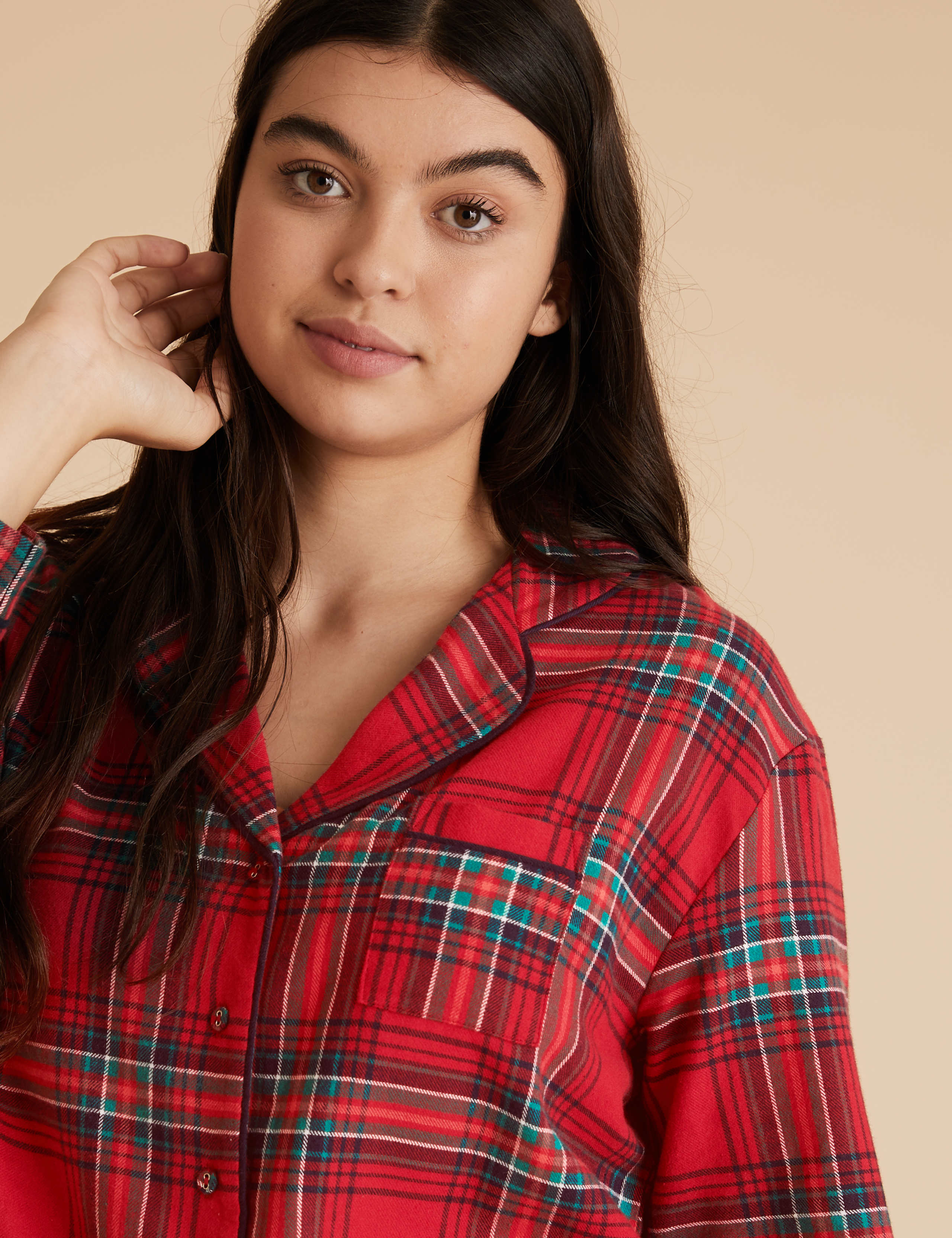 Women's Family Christmas Checked Pyjama Set 3 of 5