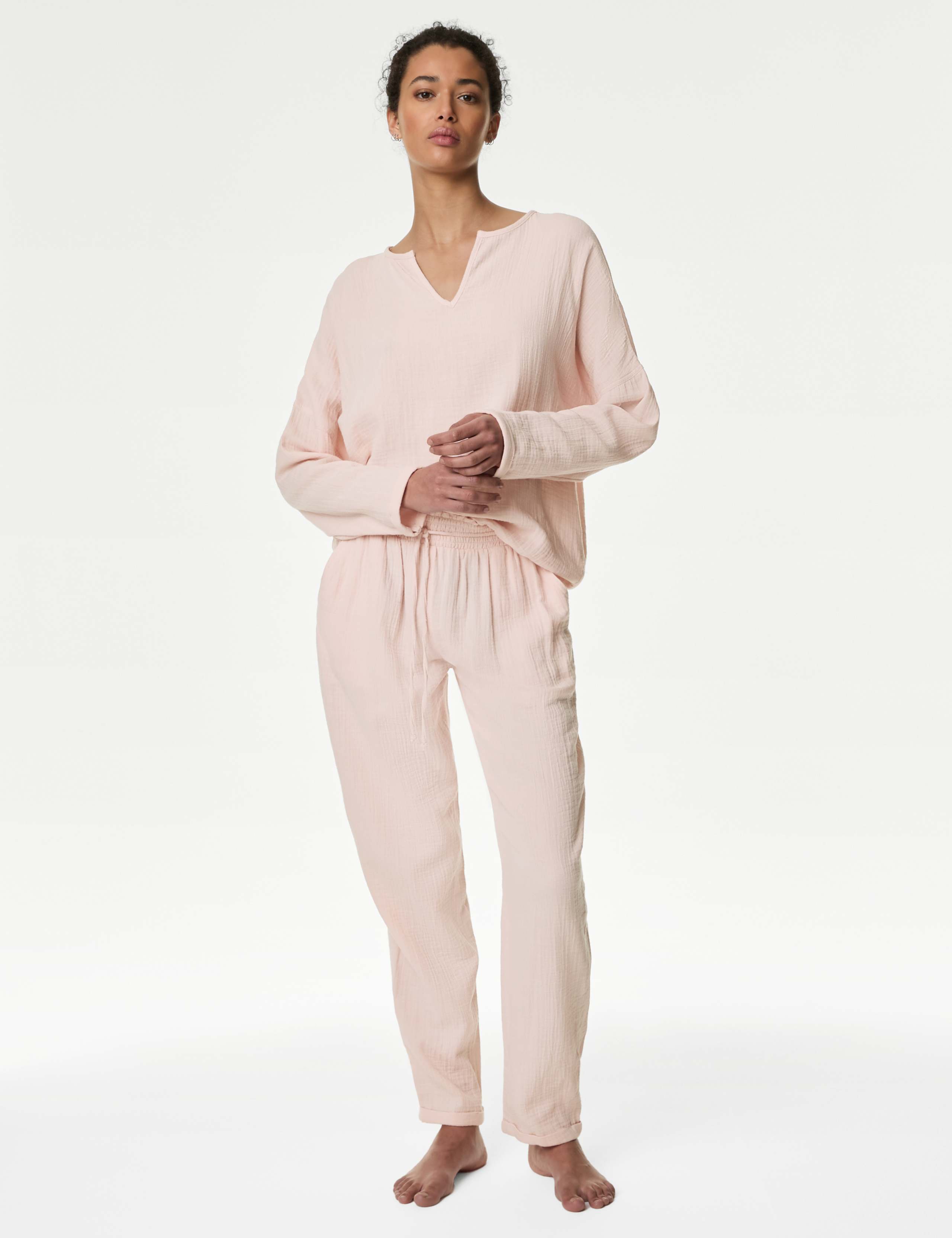 Pure Cotton Muslin Pyjama Bottoms 1 of 5