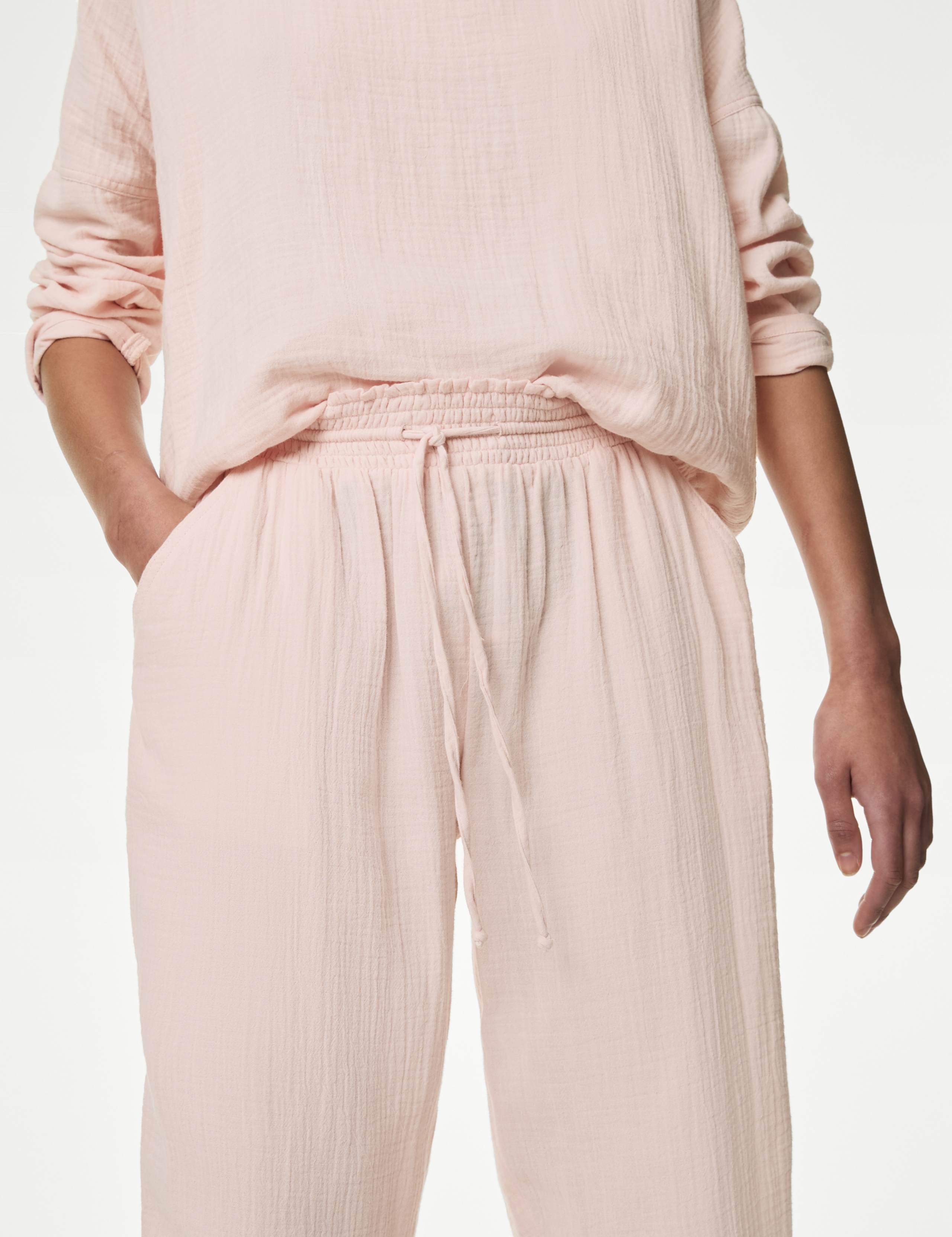 Pure Cotton Muslin Pyjama Bottoms 4 of 5