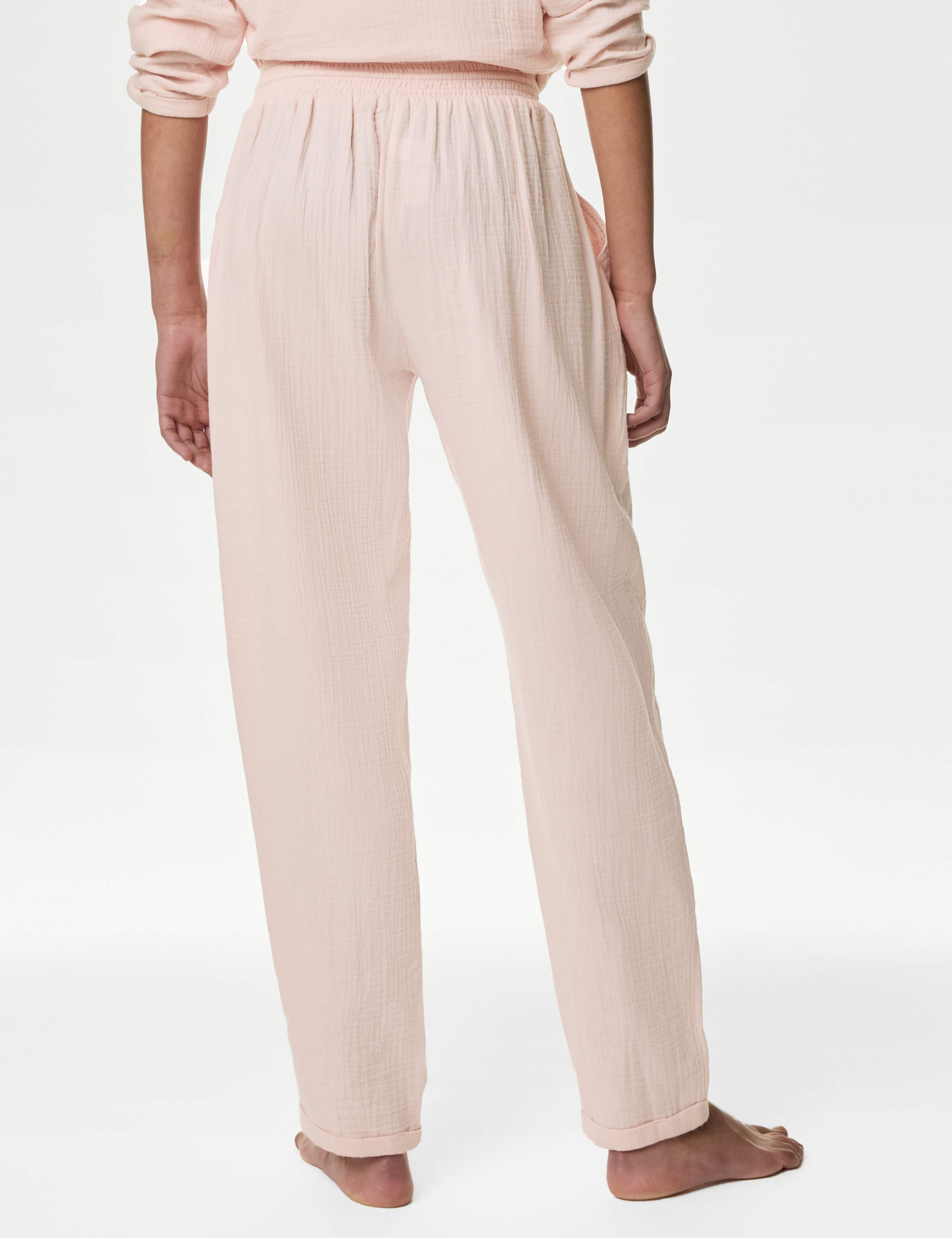 Pure Cotton Muslin Pyjama Bottoms 5 of 5