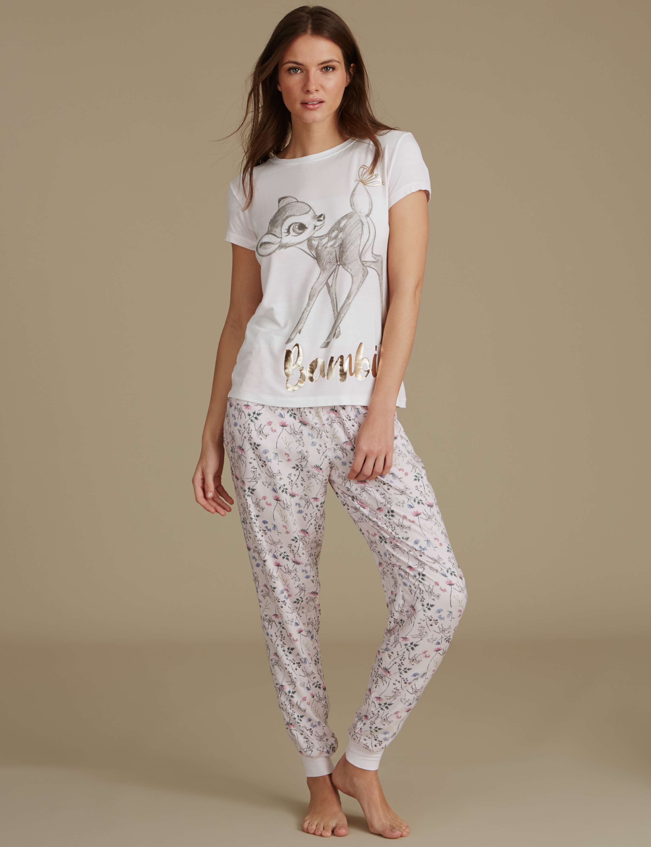Bambi Printed Short Sleeve Pyjamas 1 of 6