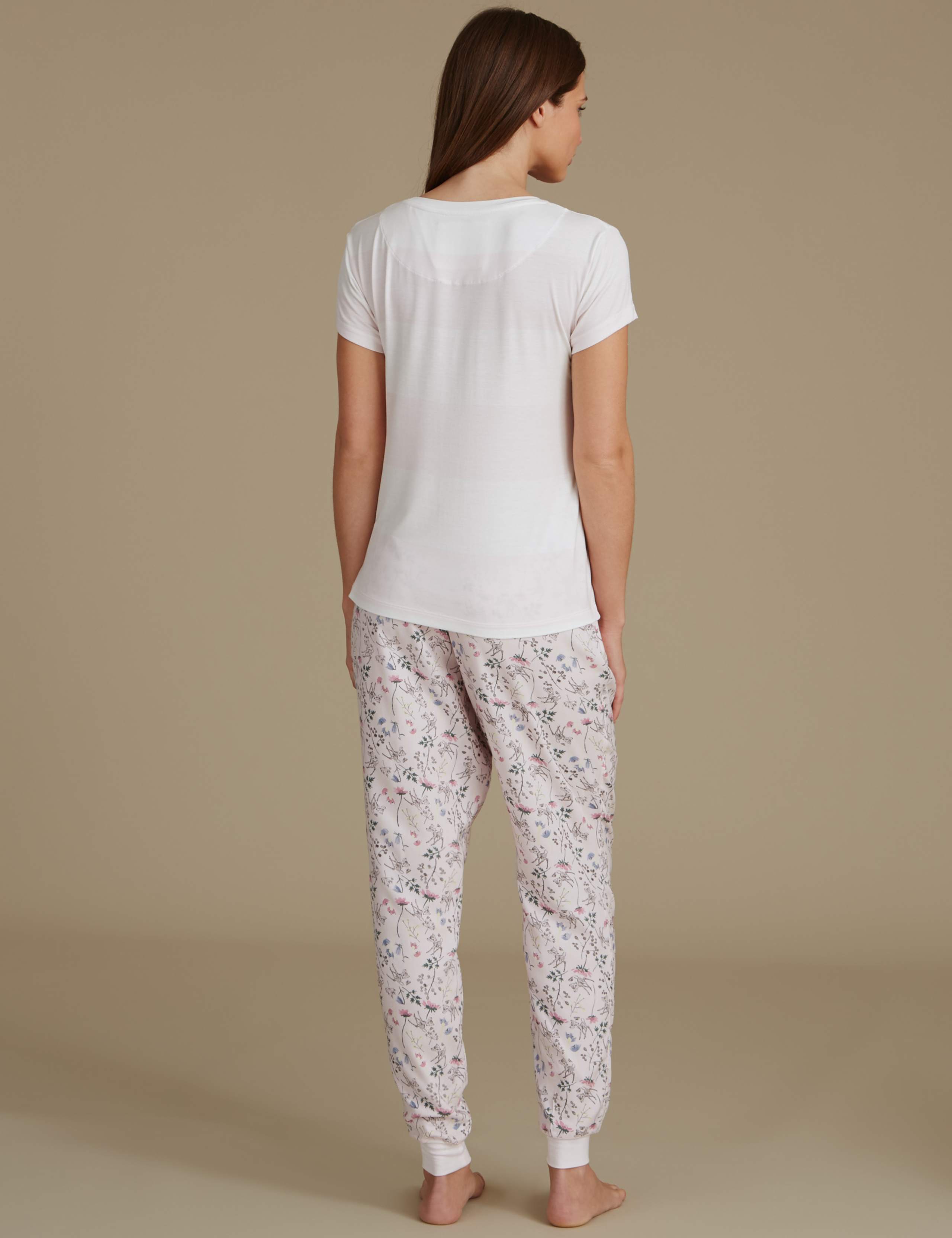 Bambi Printed Short Sleeve Pyjamas 3 of 6