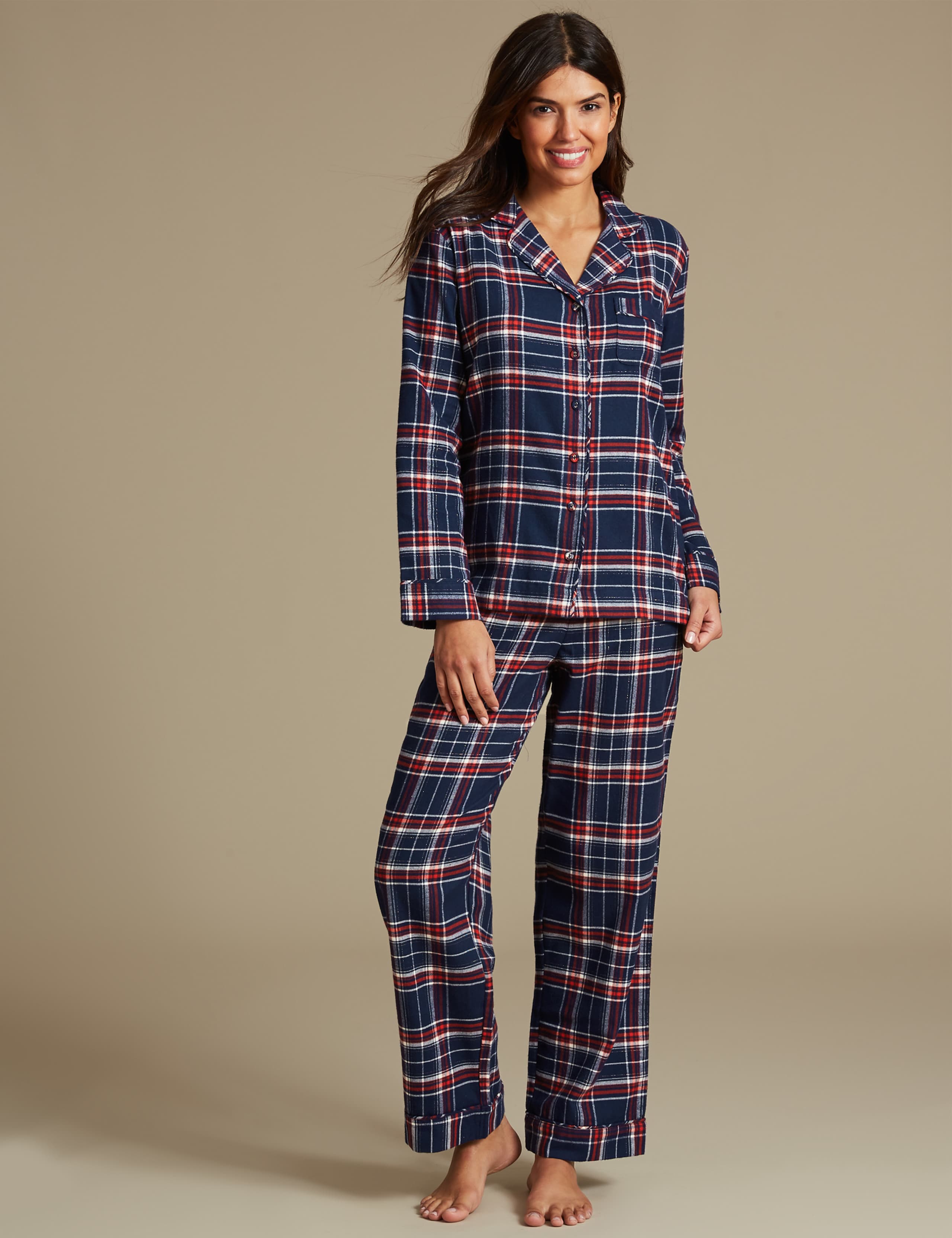 Cotton Rich Checked Pyjamas 1 of 6
