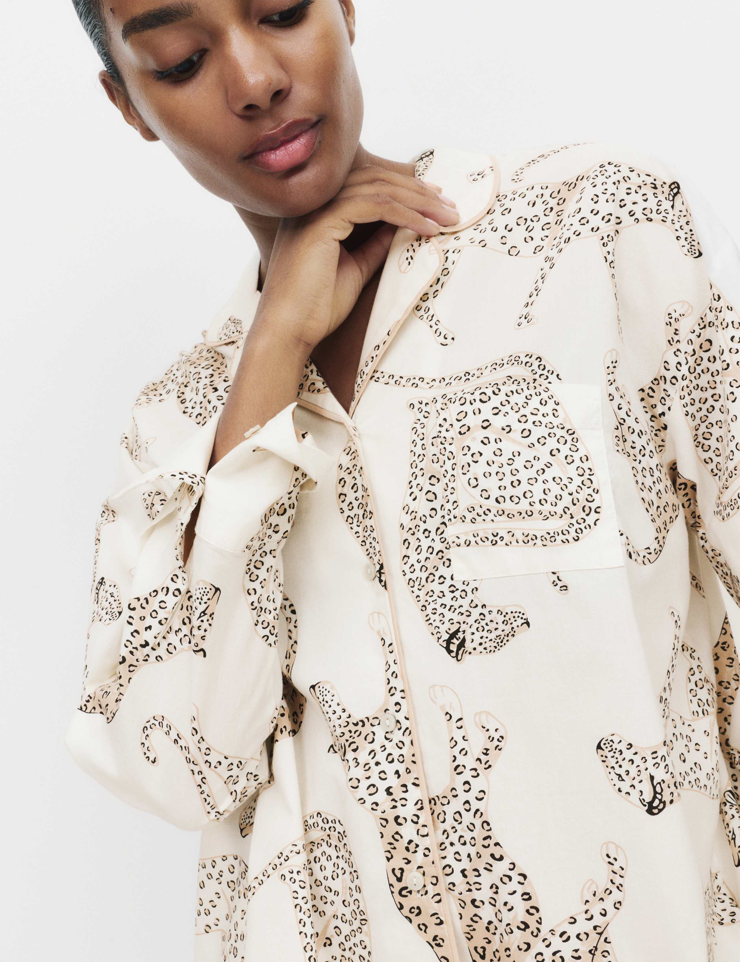 Pure Cotton Animal Print Pyjama Bottoms 3 of 5