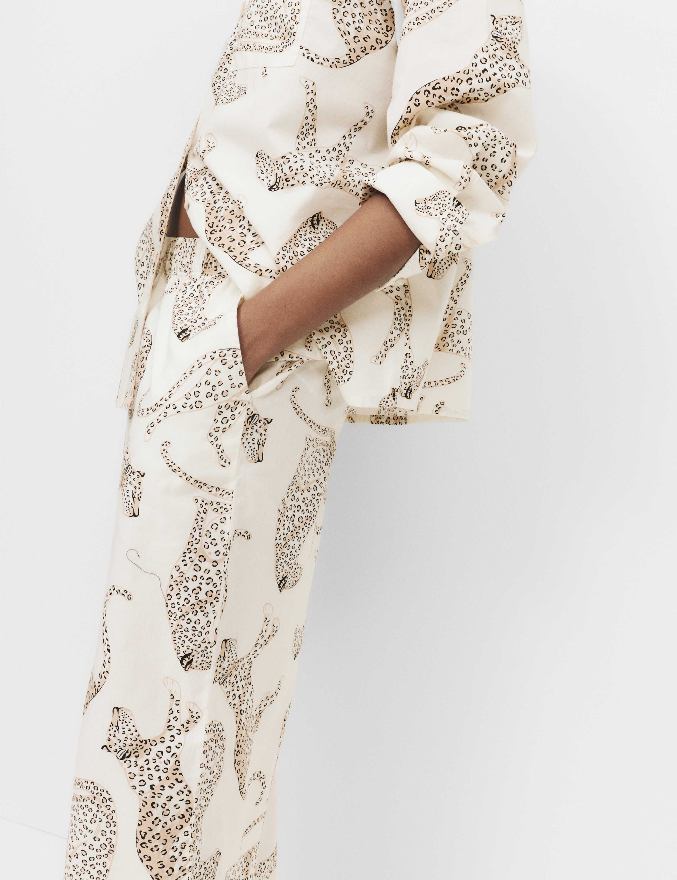 Pure Cotton Animal Print Pyjama Bottoms 5 of 5