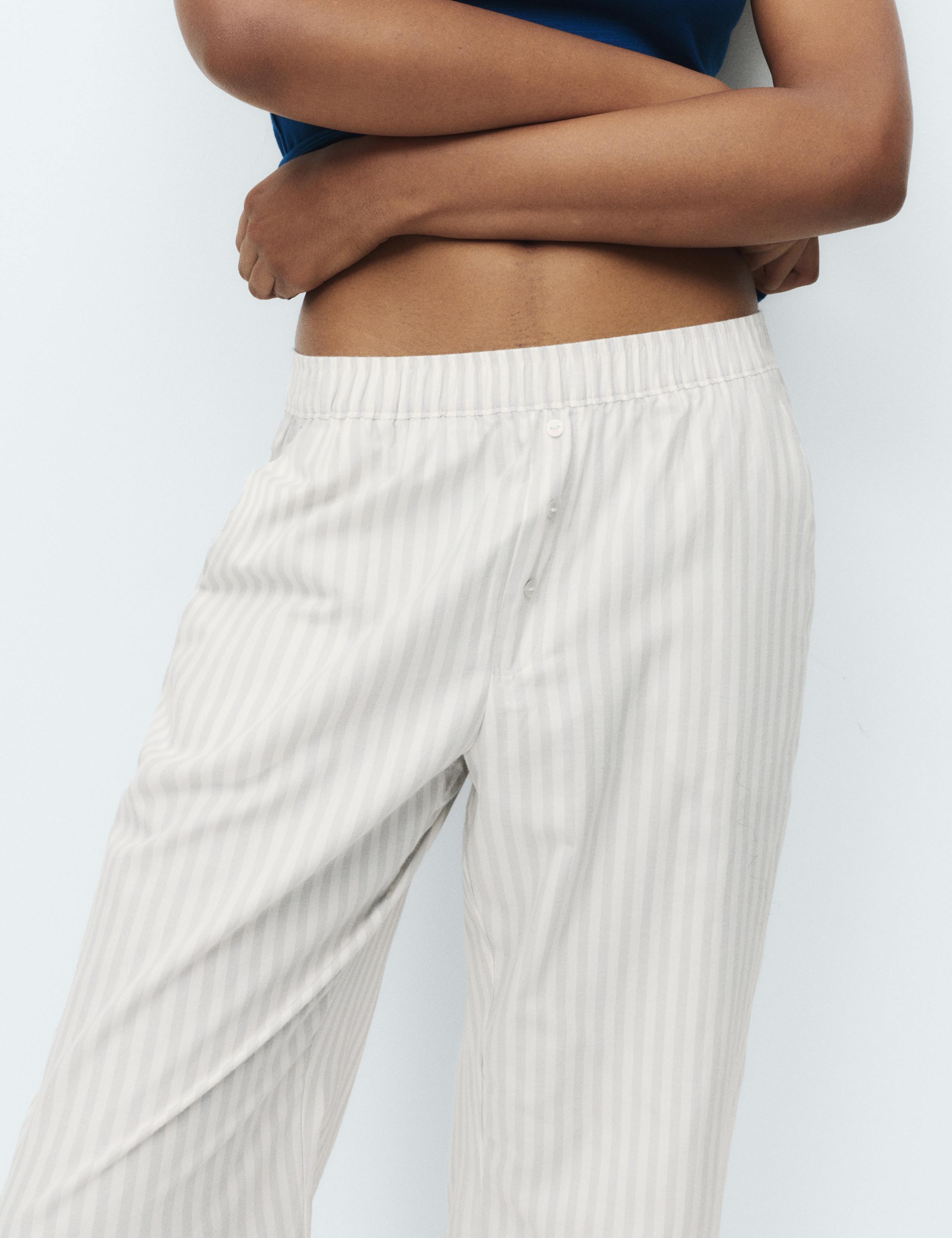 2pk Pure Cotton Striped Pyjama Bottoms 3 of 4