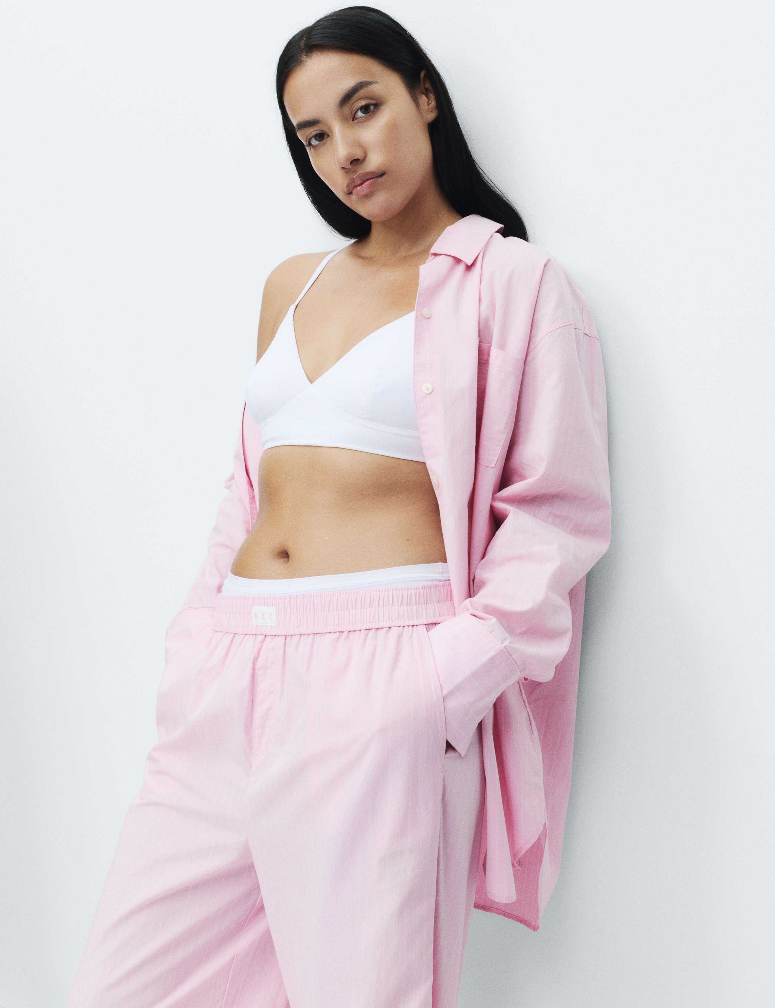 Pure Cotton Striped Wide Leg Pyjama Bottoms 4 of 5