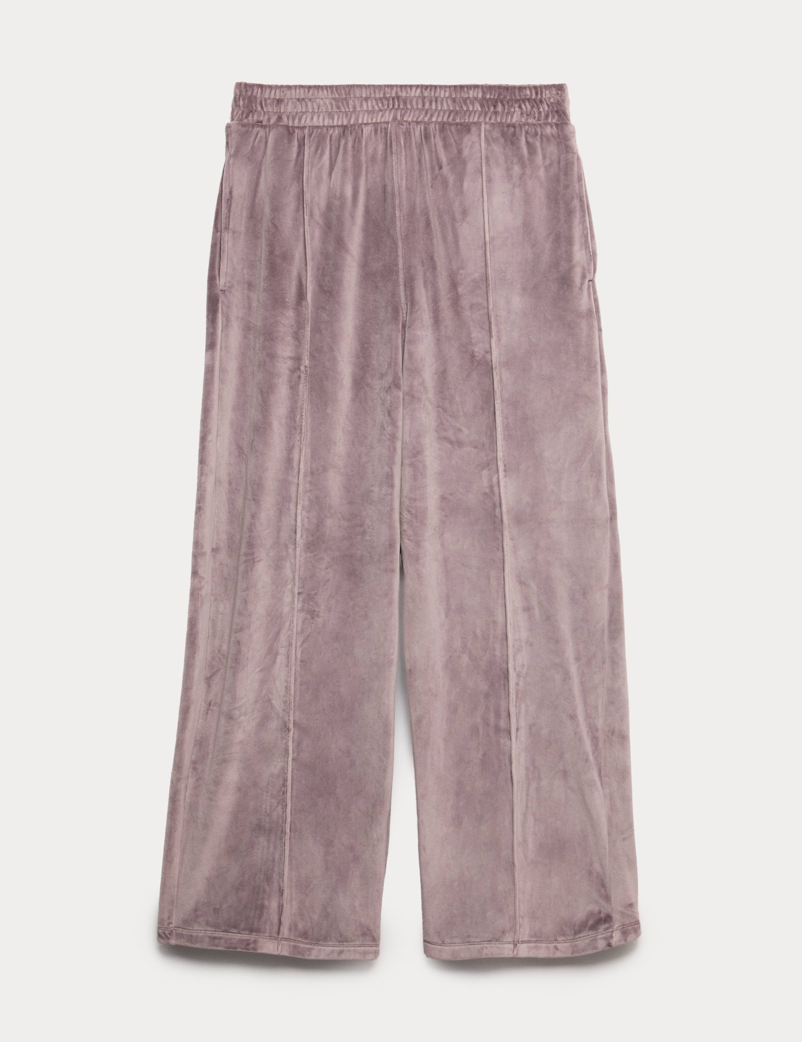Velour Wide Leg Joggers 2 of 5