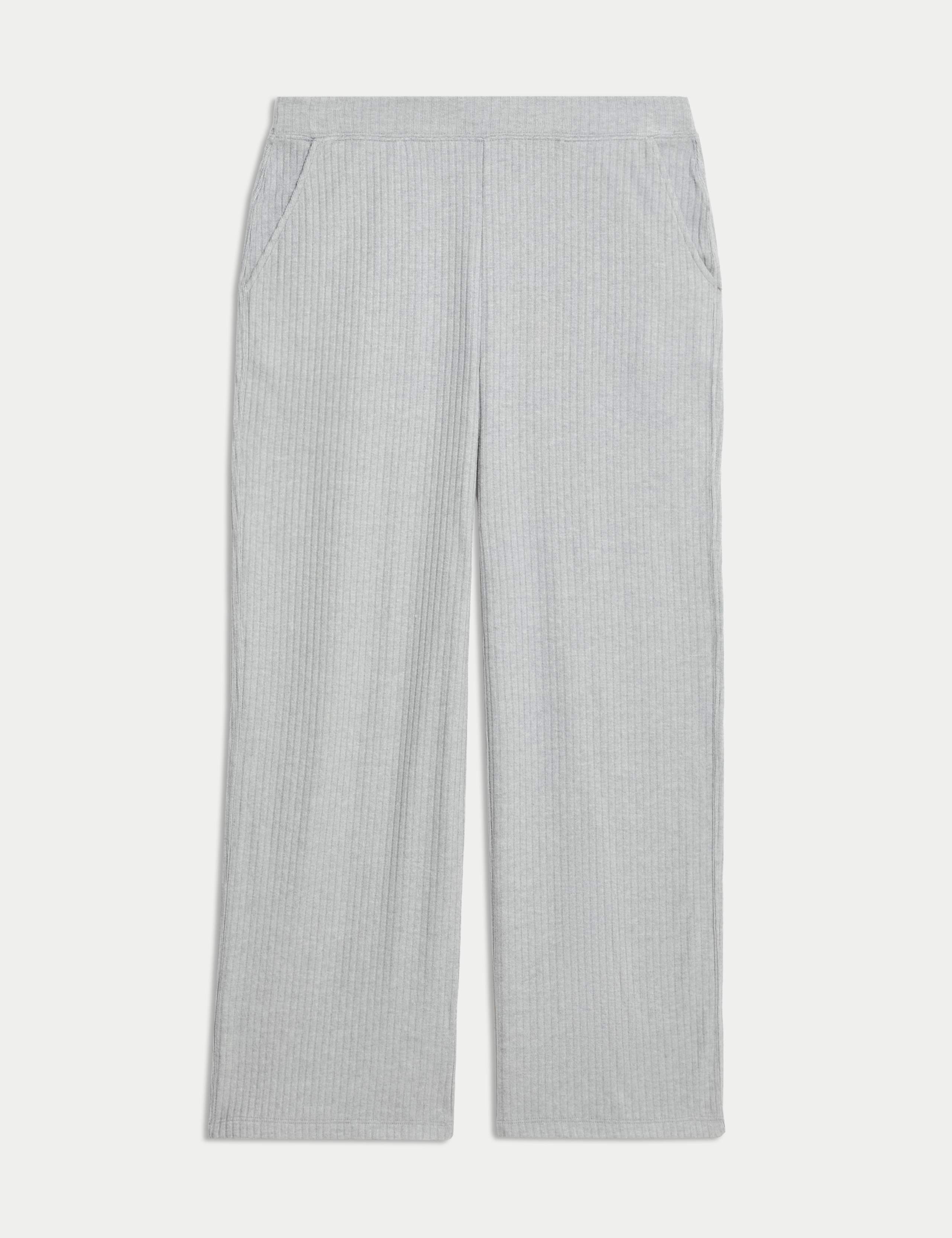 Ribbed Wide Leg Pyjama Bottoms 2 of 5