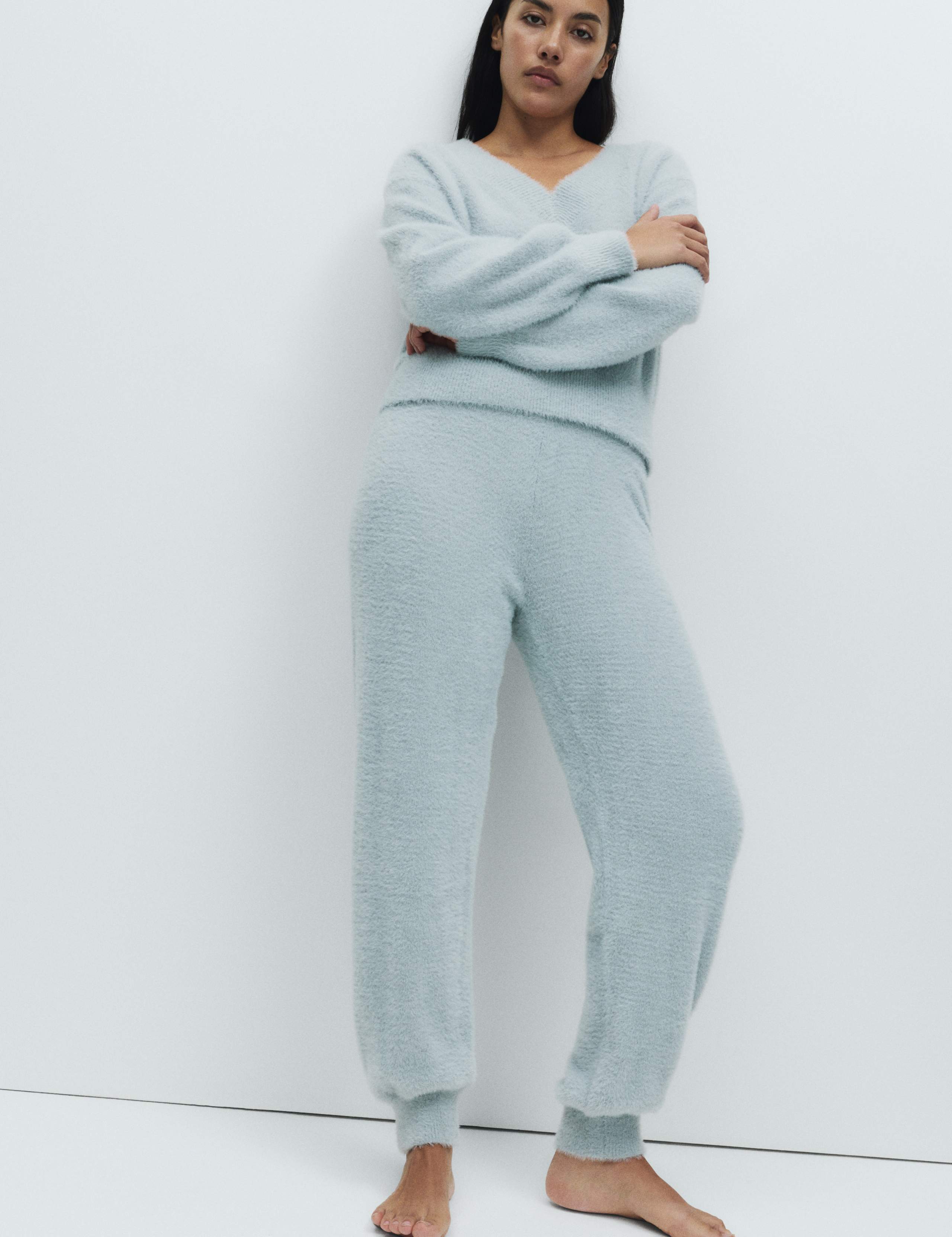 Feather Knit Cuffed Hem Pyjama Bottoms 4 of 4