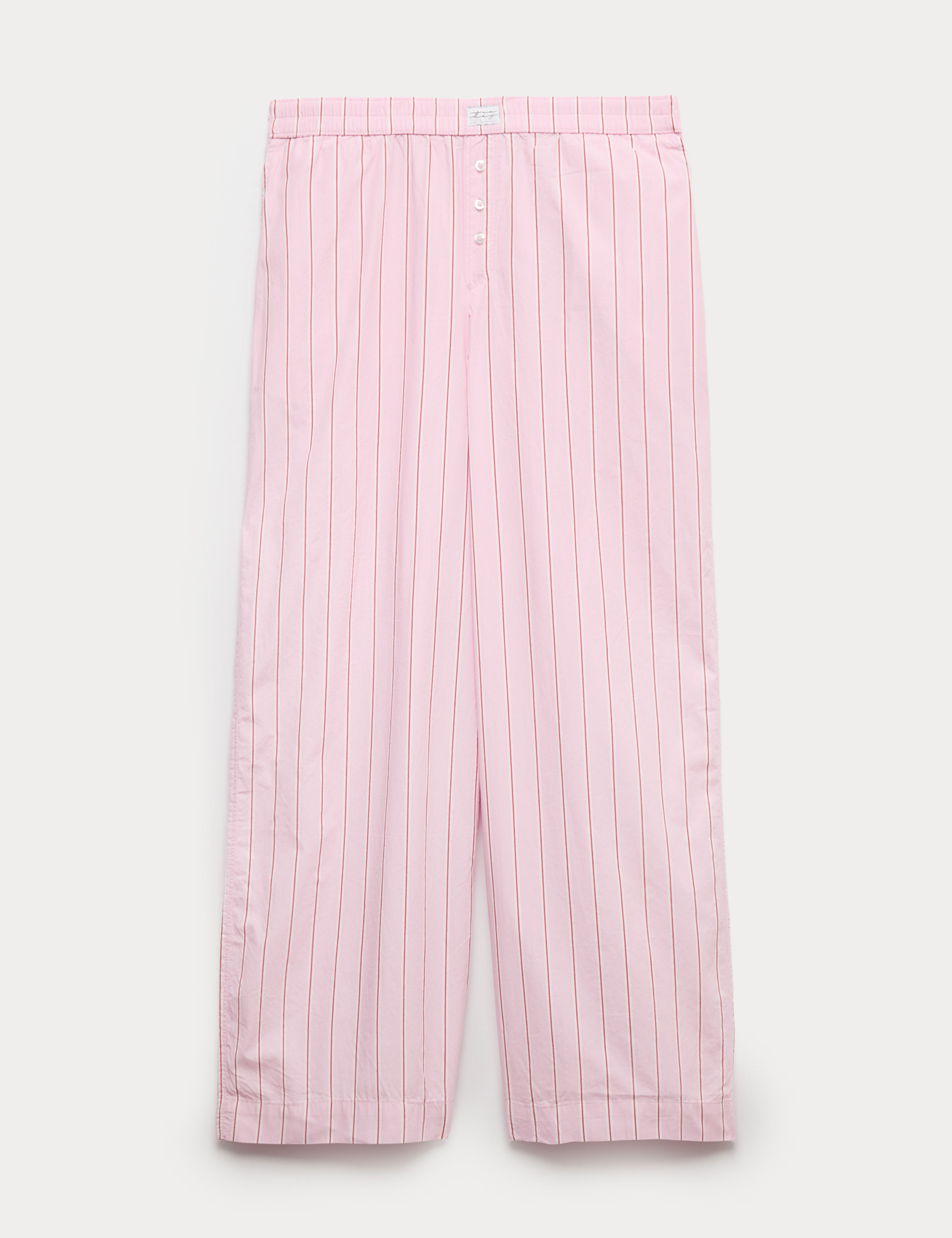 Pure Cotton Striped Wide Leg Pyjama Bottoms 2 of 5