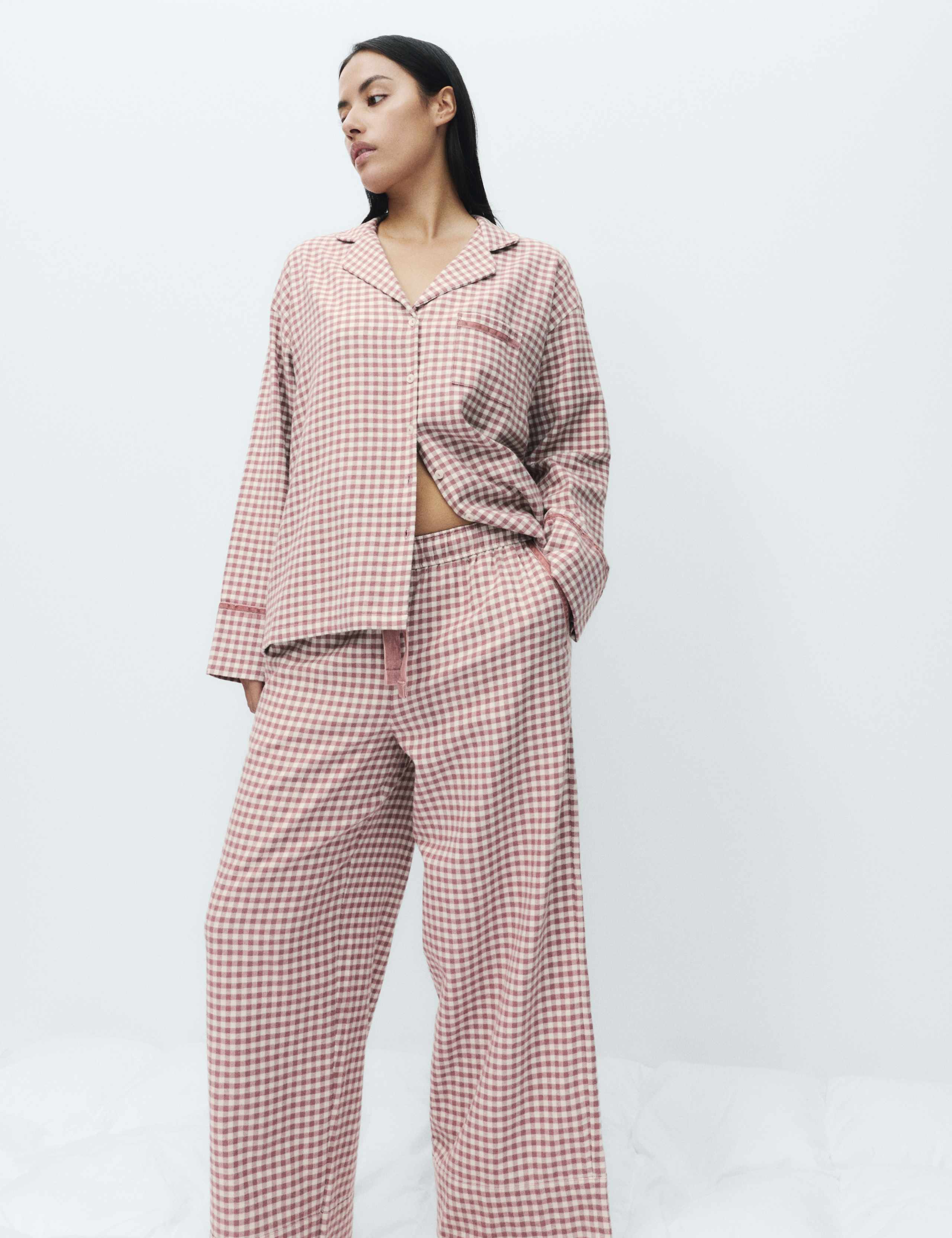 Flannel Gingham Pyjama Bottoms 4 of 5