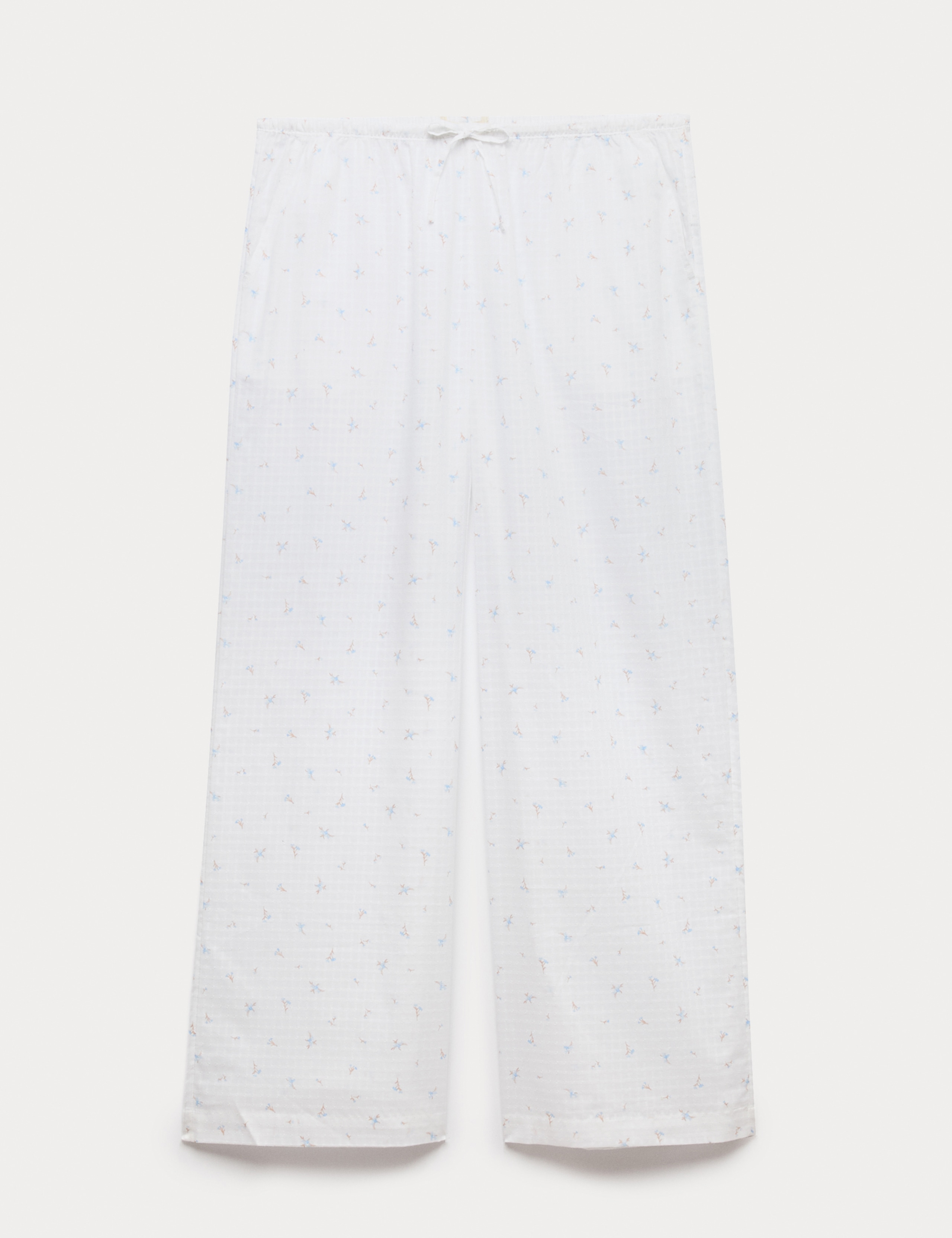 Pure Cotton Floral Check Pyjama Bottoms 2 of 4