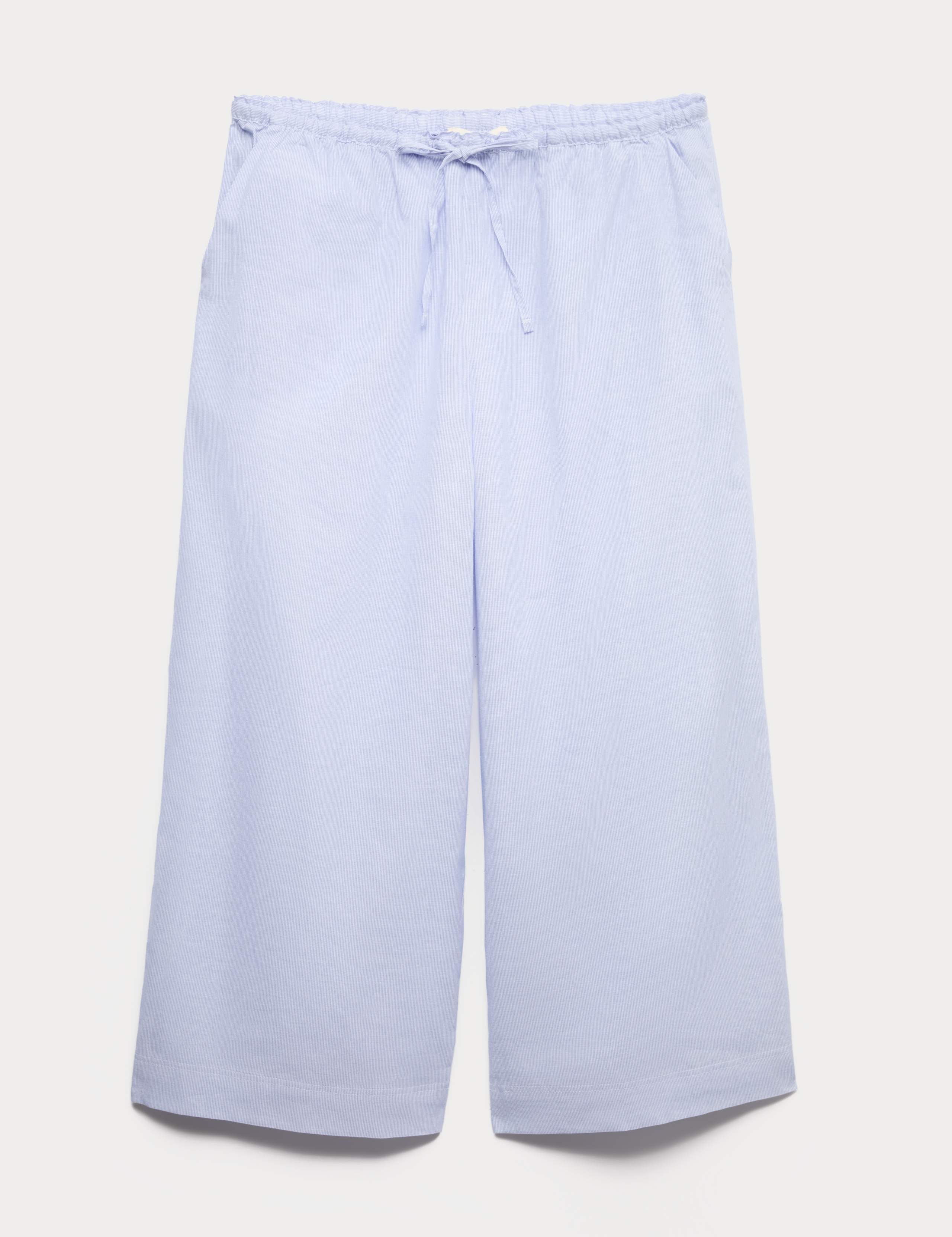 Pure Cotton Striped Cropped Pyjama Bottoms 2 of 4