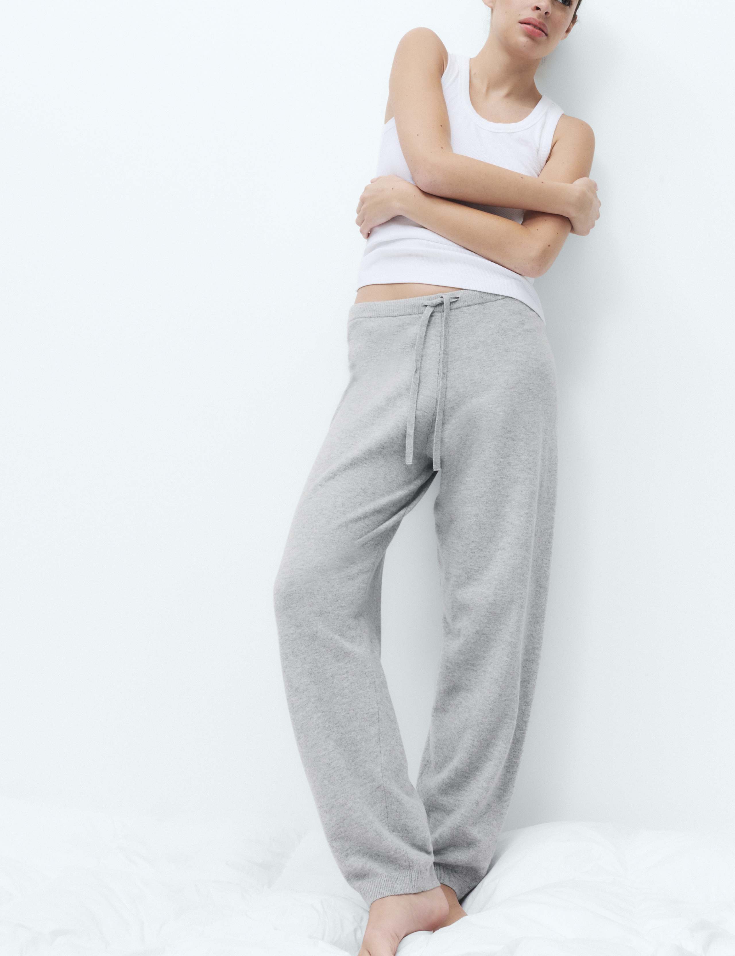 Knitted Barrel Leg Loungewear Bottoms 5 of 5