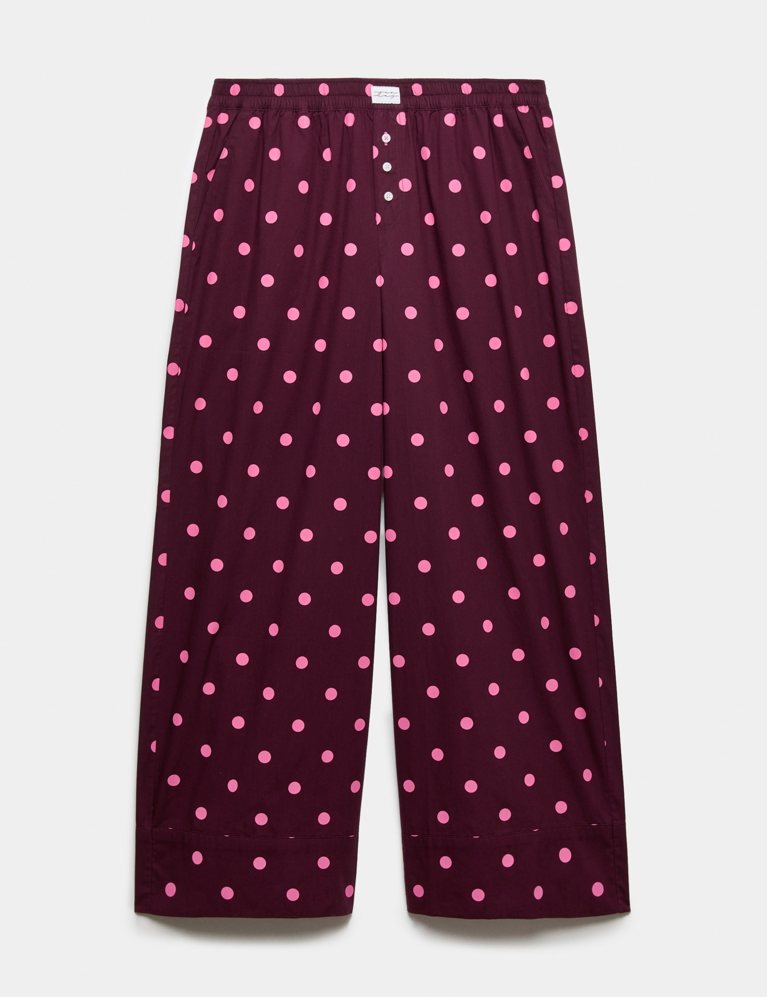 Poplin Striped Wide Leg Pyjama Bottoms 1 of 1