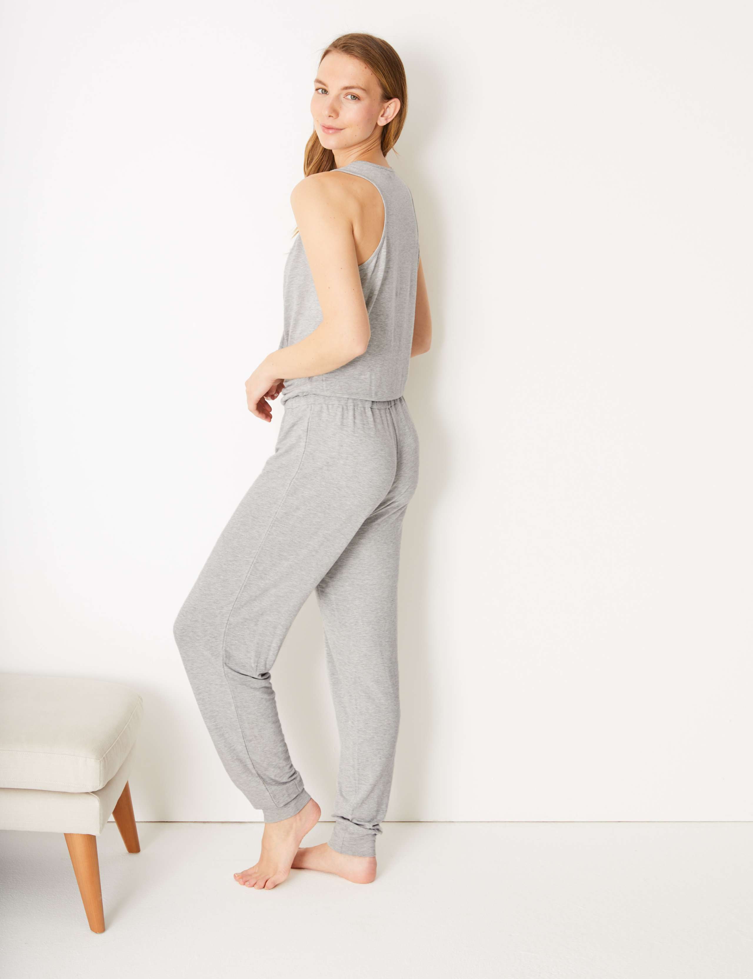 Loungewear Cuffed Hem Jumpsuit 3 of 4