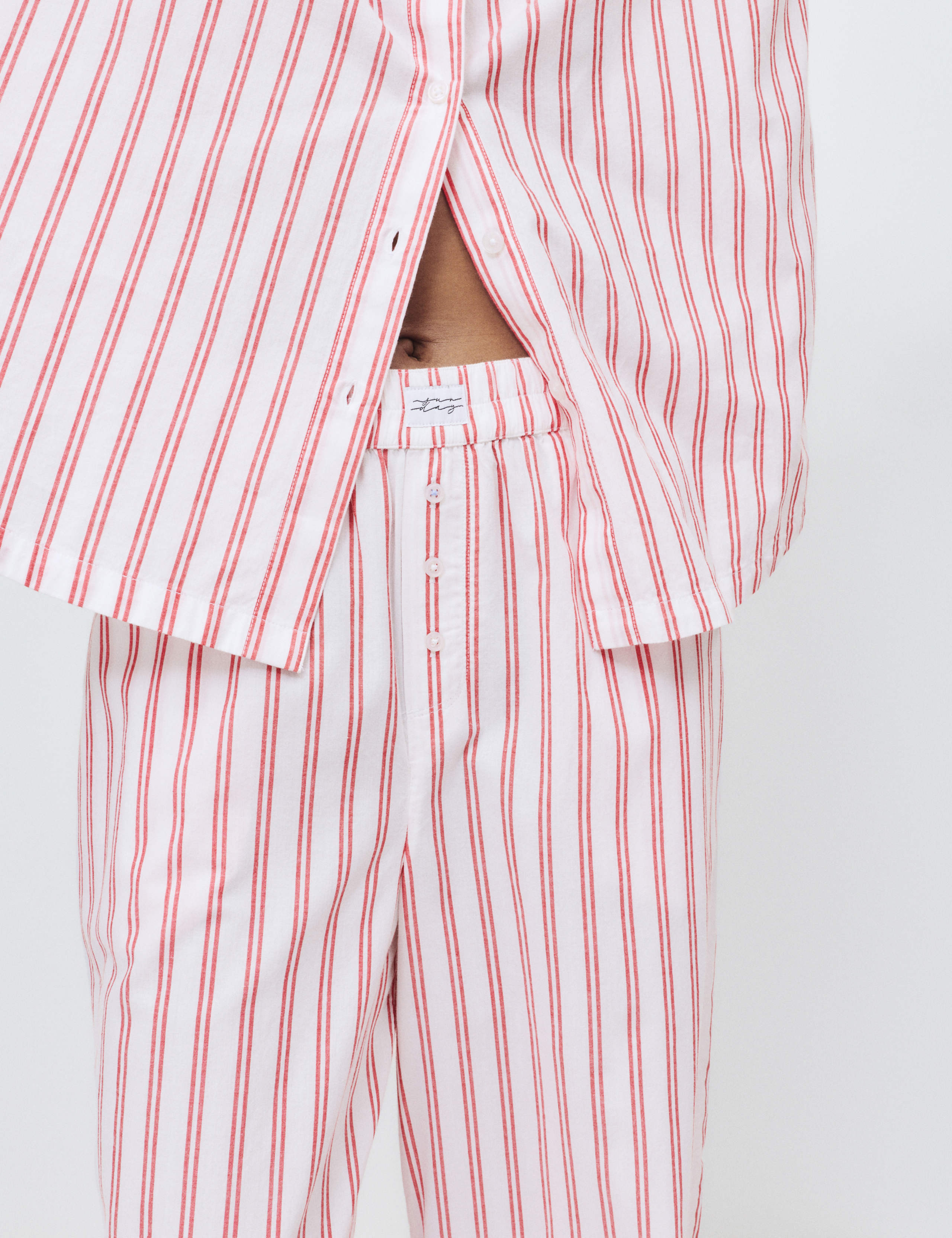 Pure Cotton Striped Wide Leg Pyjama Bottoms 3 of 6
