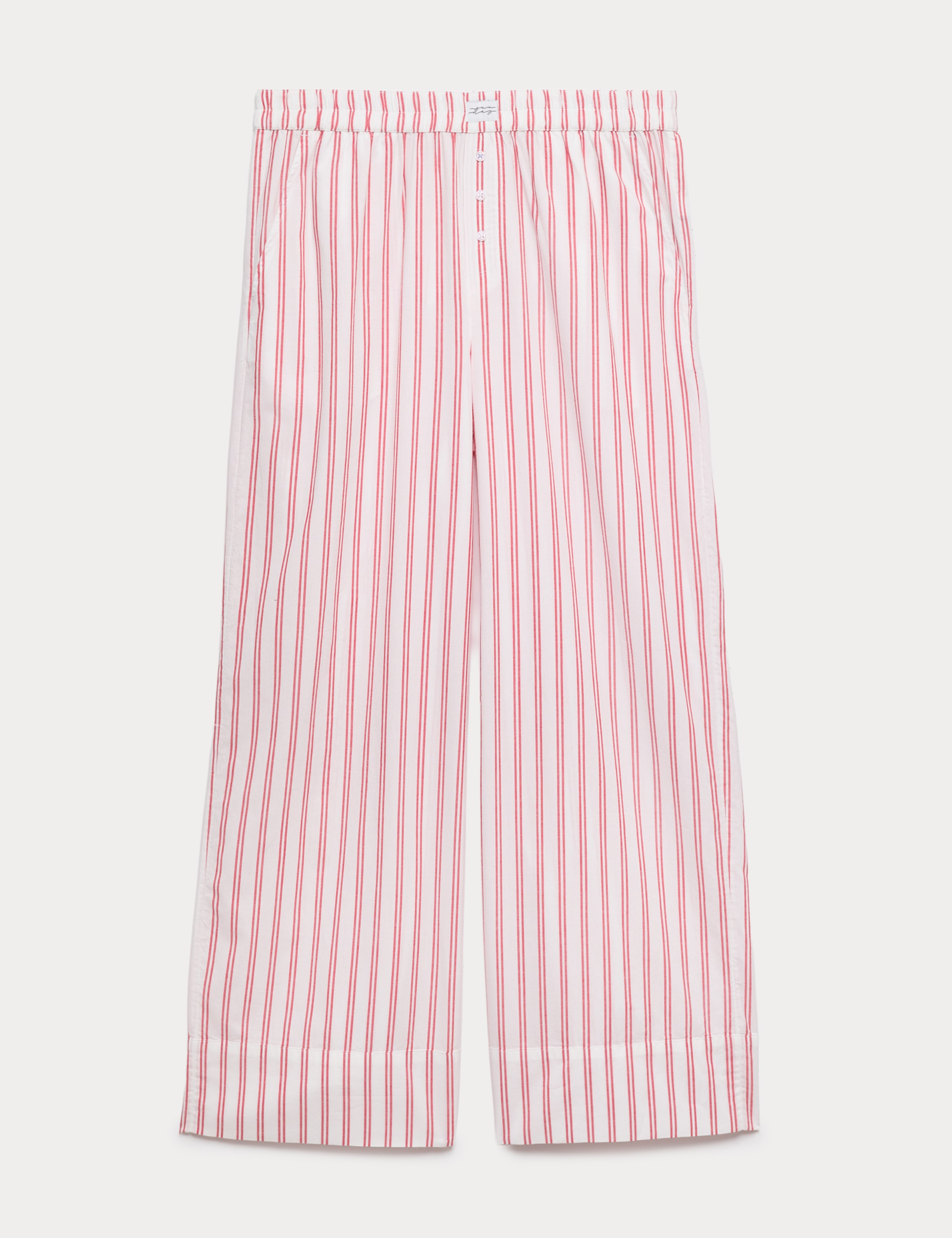 Pure Cotton Striped Wide Leg Pyjama Bottoms 1 of 1