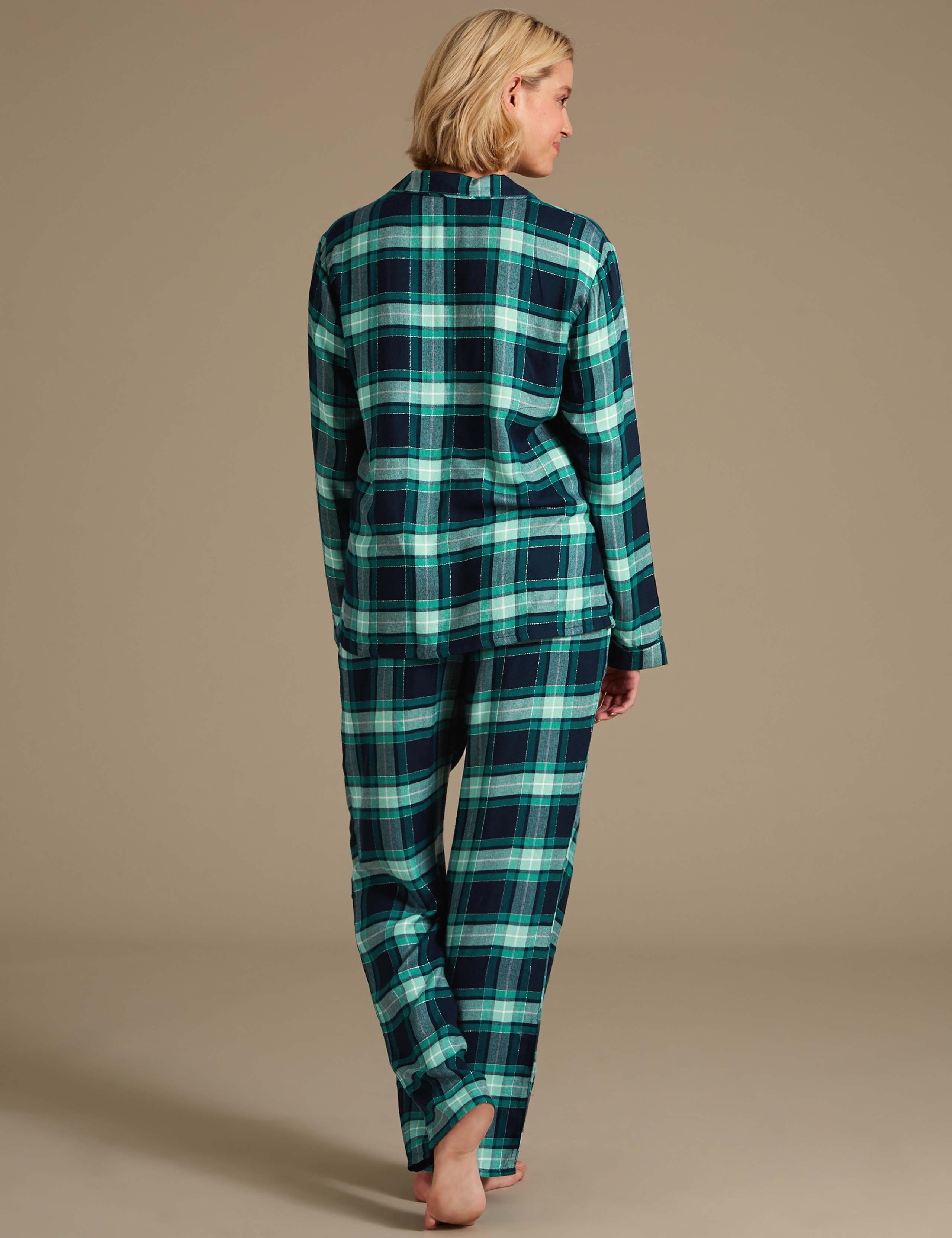 Checked Long Sleeve Pyjama Set 2 of 3