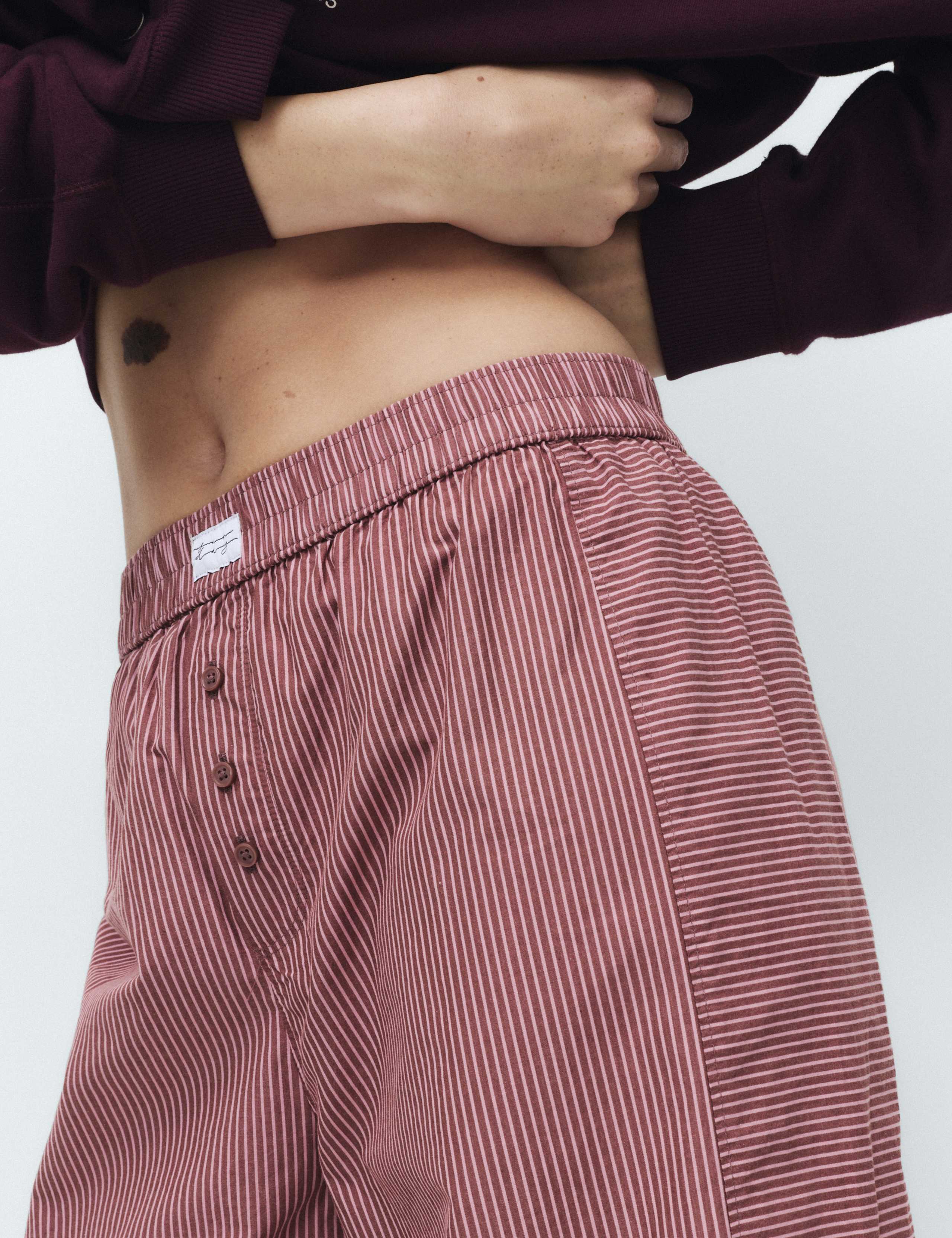 Pure Cotton Poplin Striped Pyjama Bottoms 3 of 5