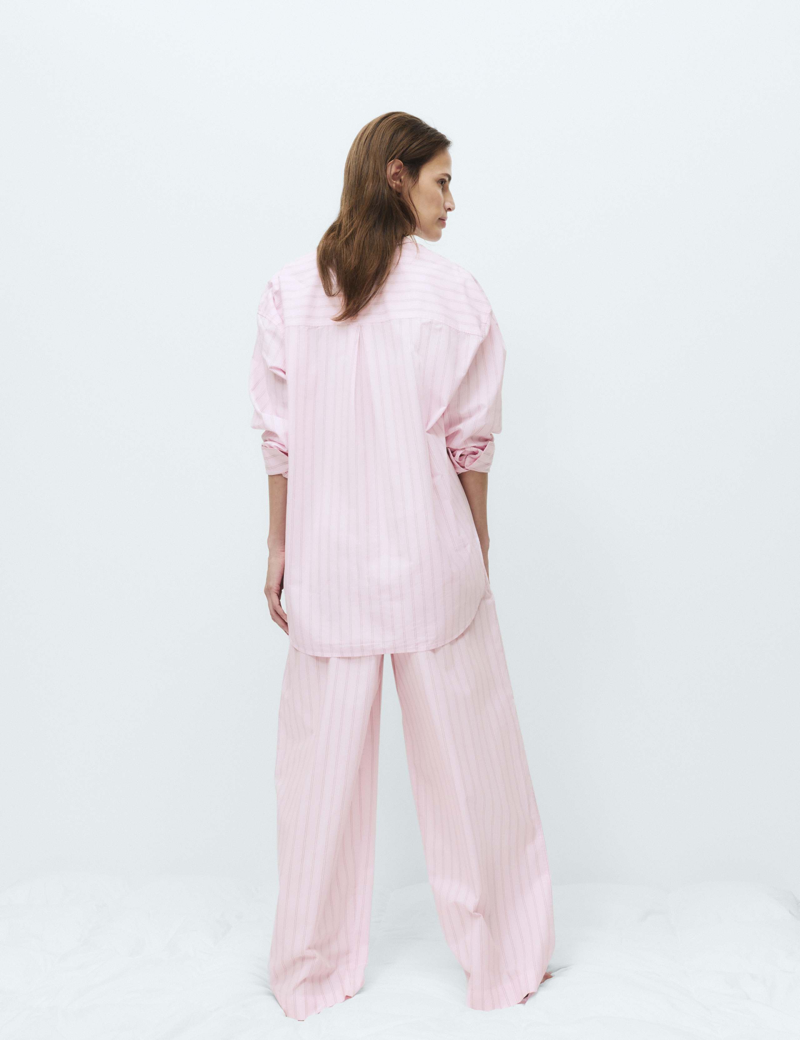 Pure Cotton Poplin Striped Pyjama Bottoms 3 of 4