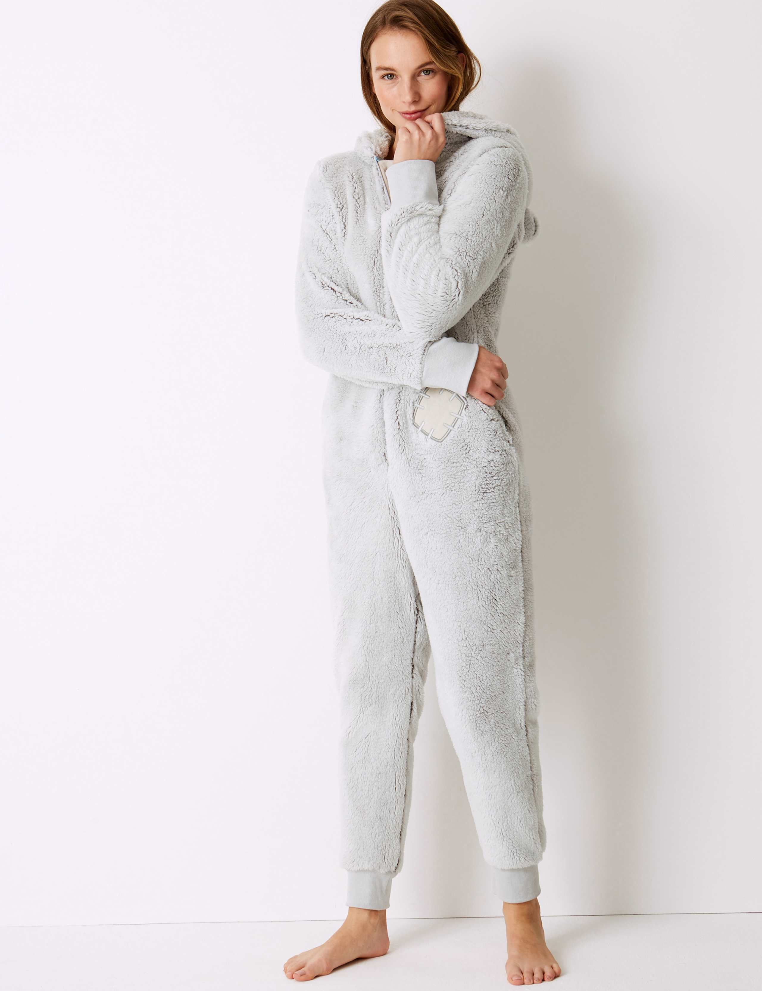 Fleece Textured Long Sleeve Onesie 1 of 5