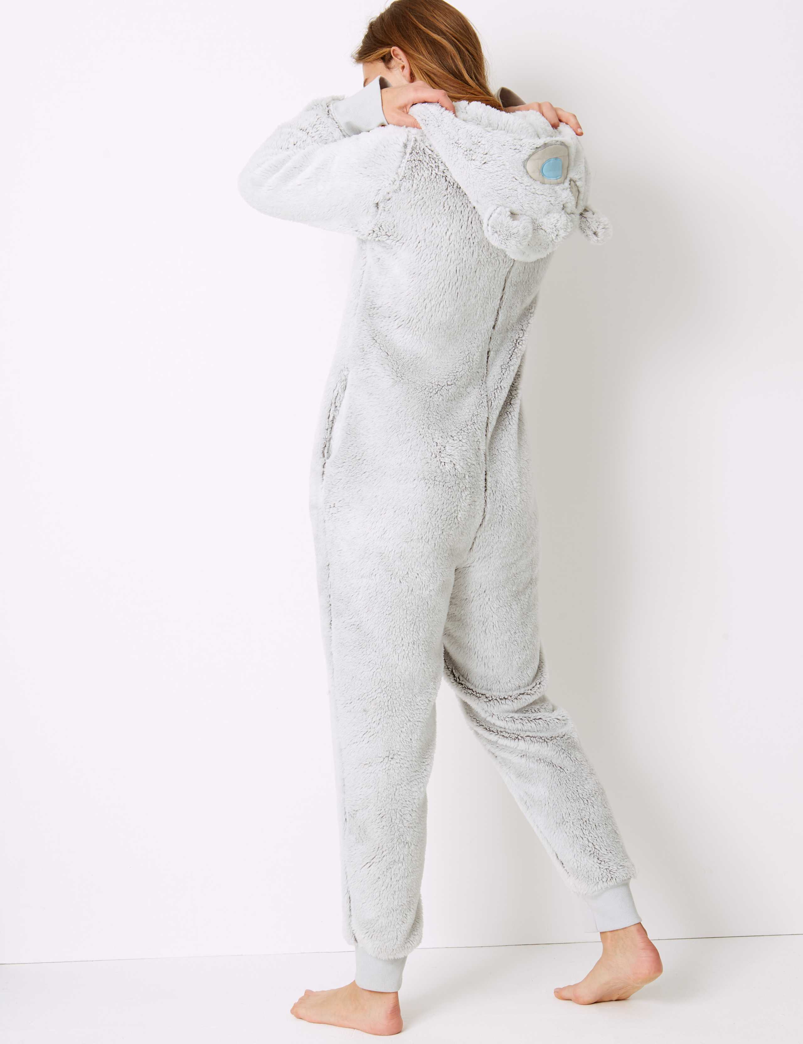 Fleece Textured Long Sleeve Onesie 3 of 5