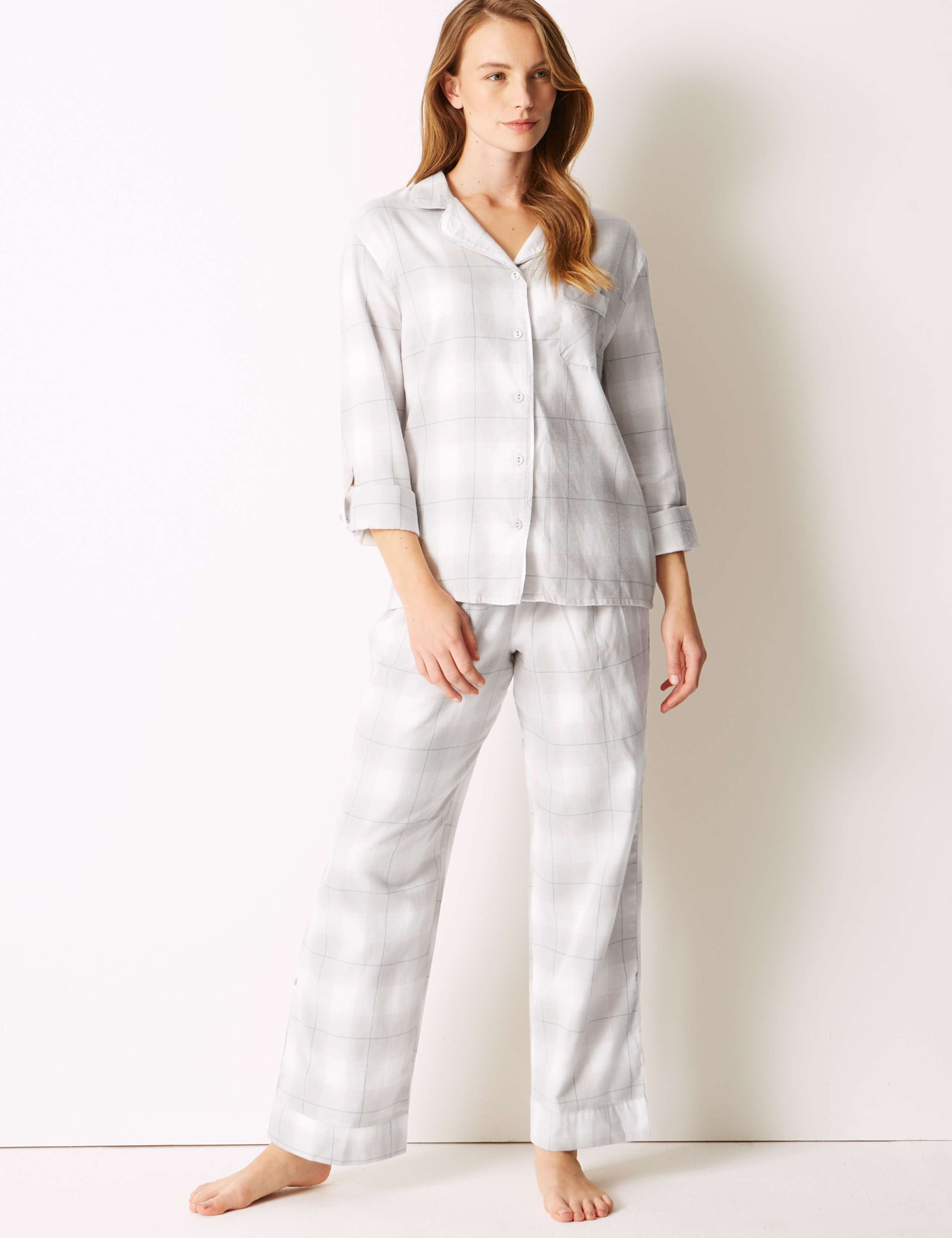 Checked Long Sleeve Pyjama Set 1 of 6