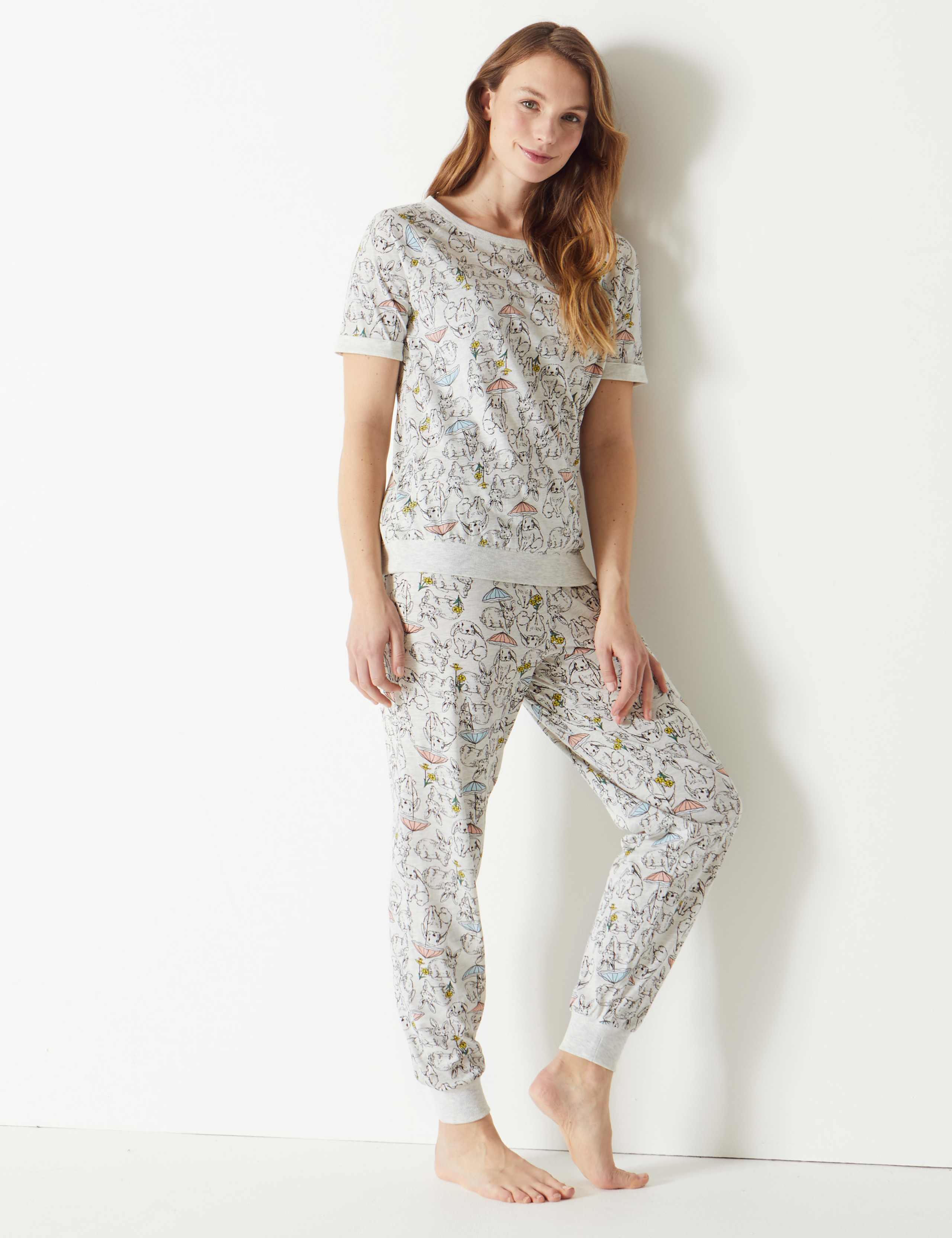 Bunny Cuffed Hem Short Pyjama Set 1 of 5