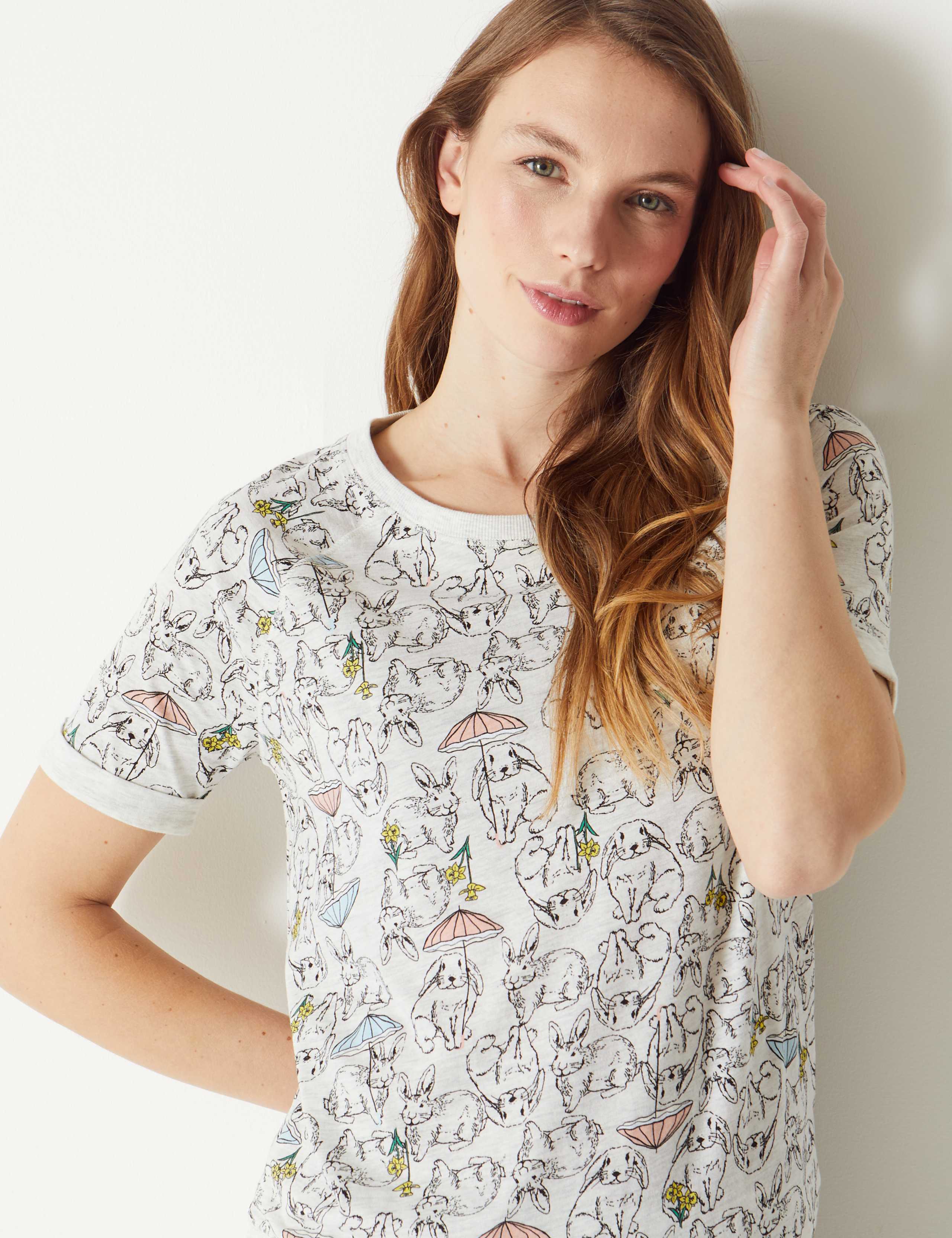 Bunny Cuffed Hem Short Pyjama Set 5 of 5