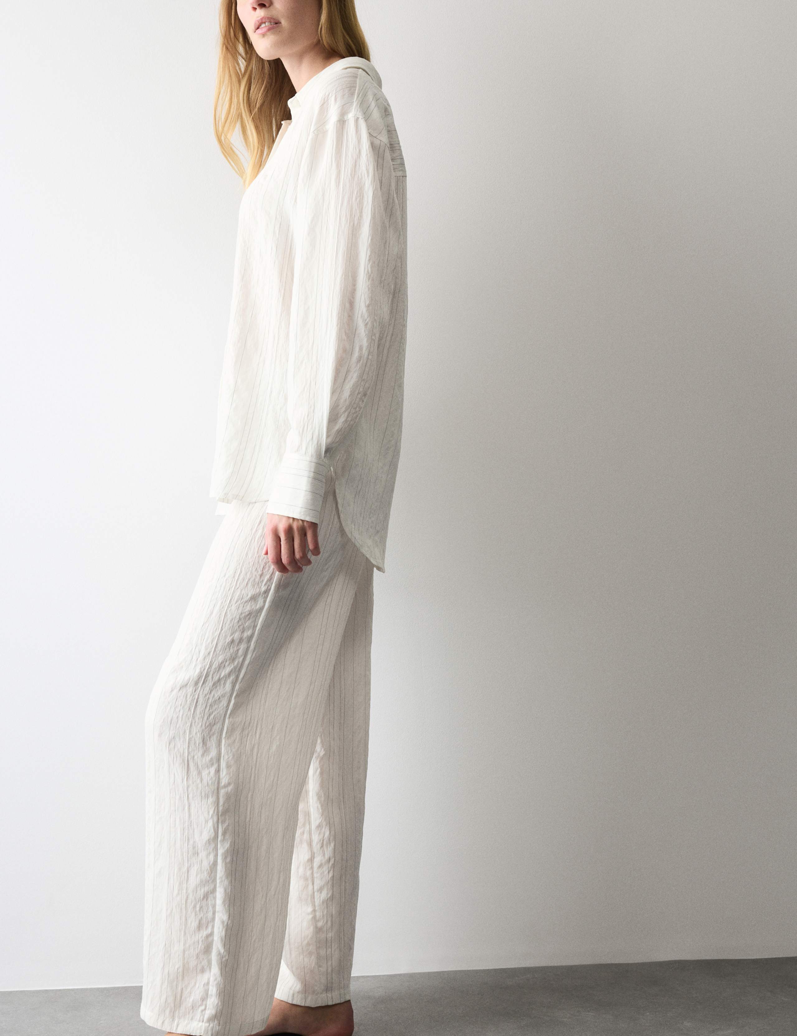Pinstripe Revere Pyjama Set 3 of 7