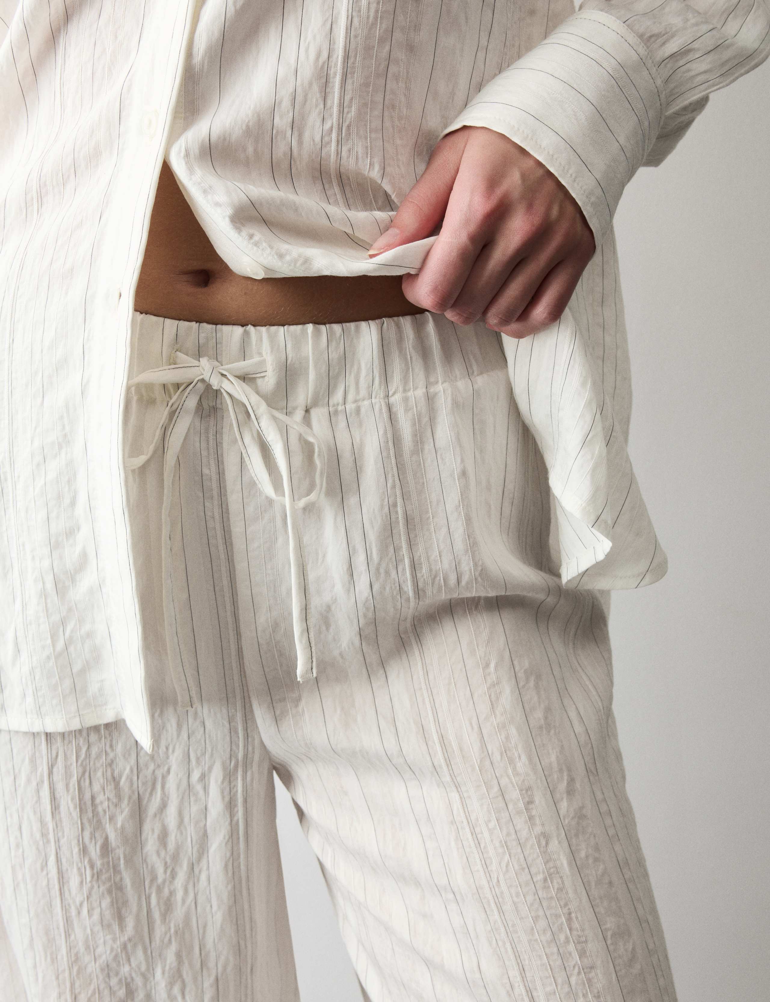 Pinstripe Revere Pyjama Set 7 of 7