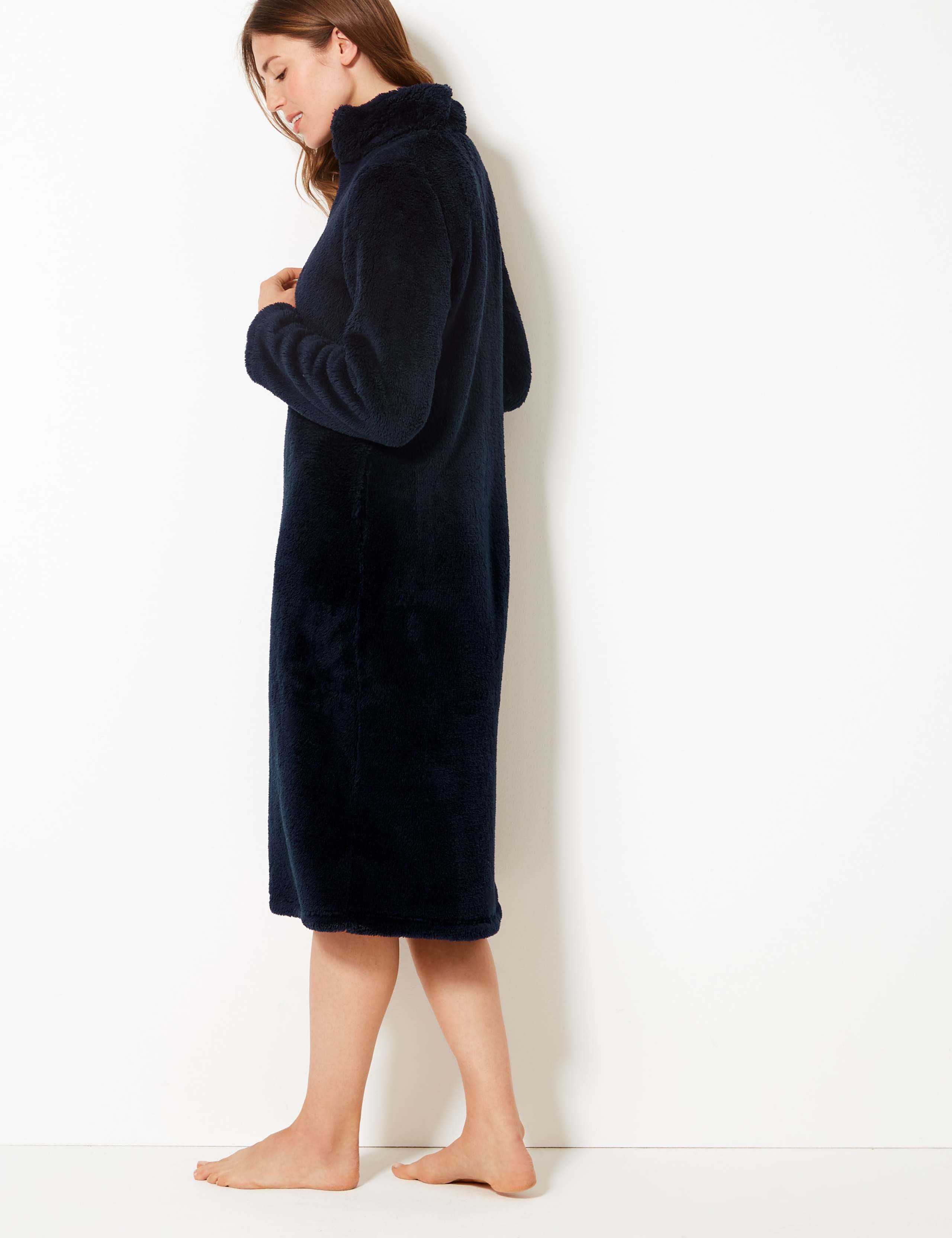 Fleece Zip-up Dressing Gown 3 of 4